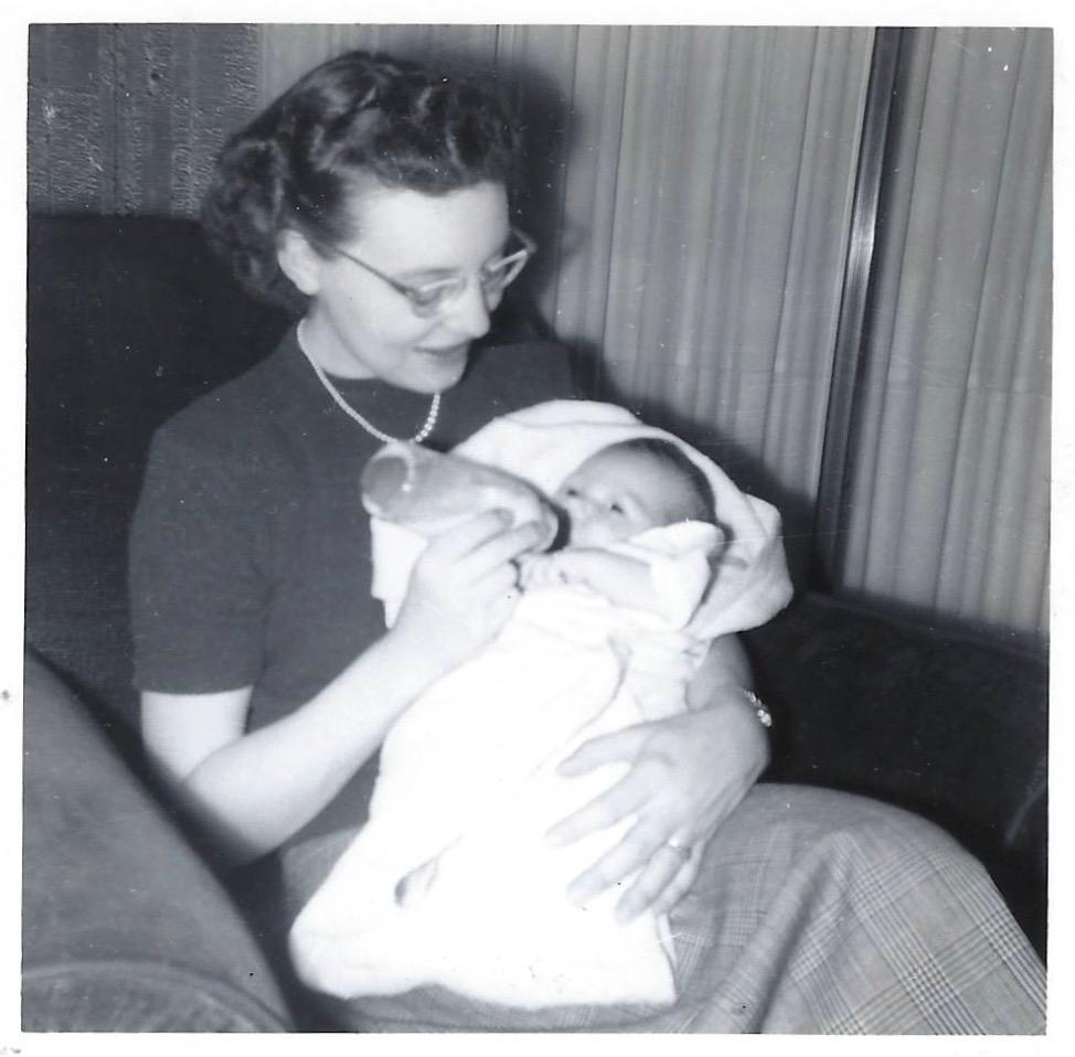 Baby Tom with his mother, Vir…