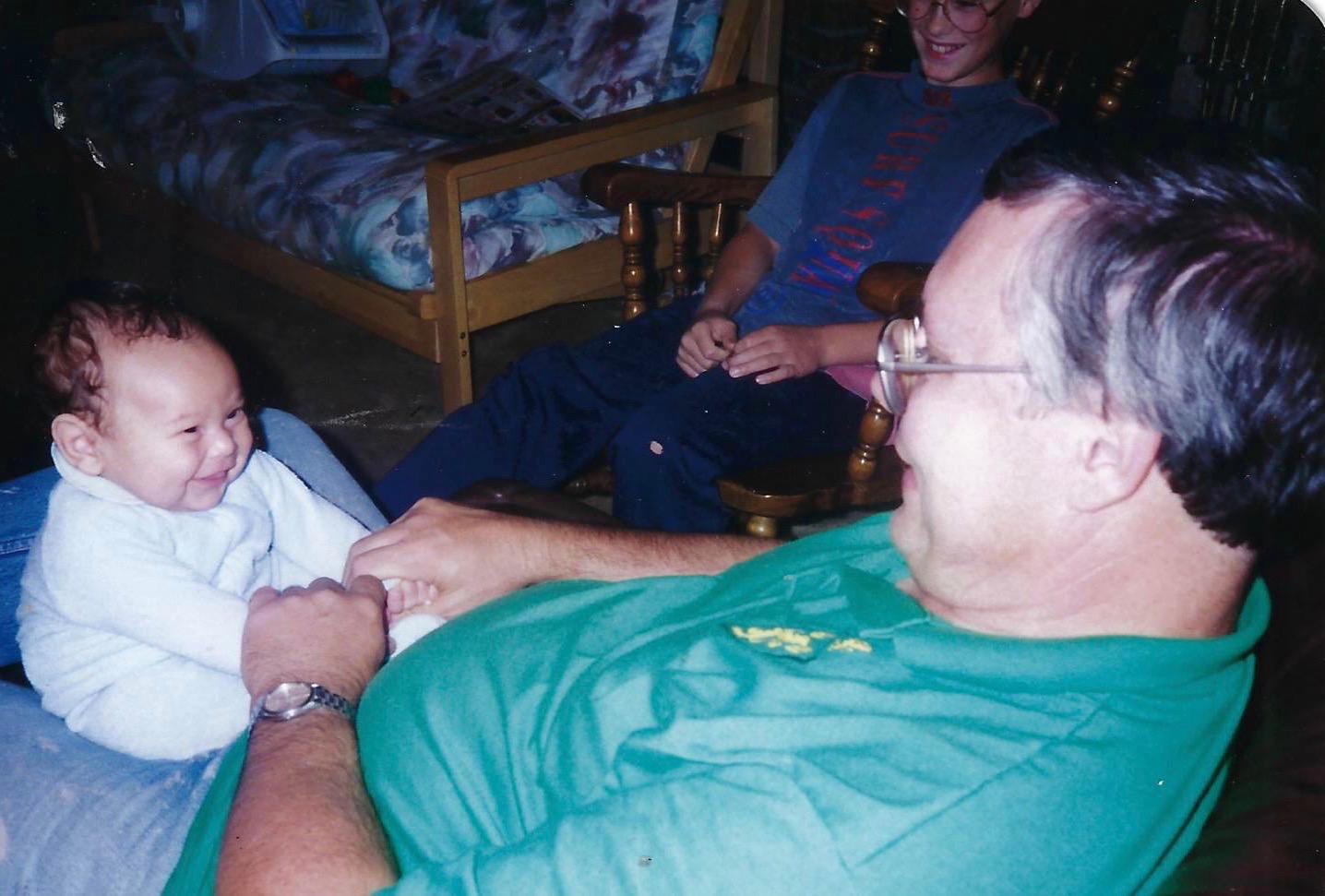 Tom with his first grandchild…
