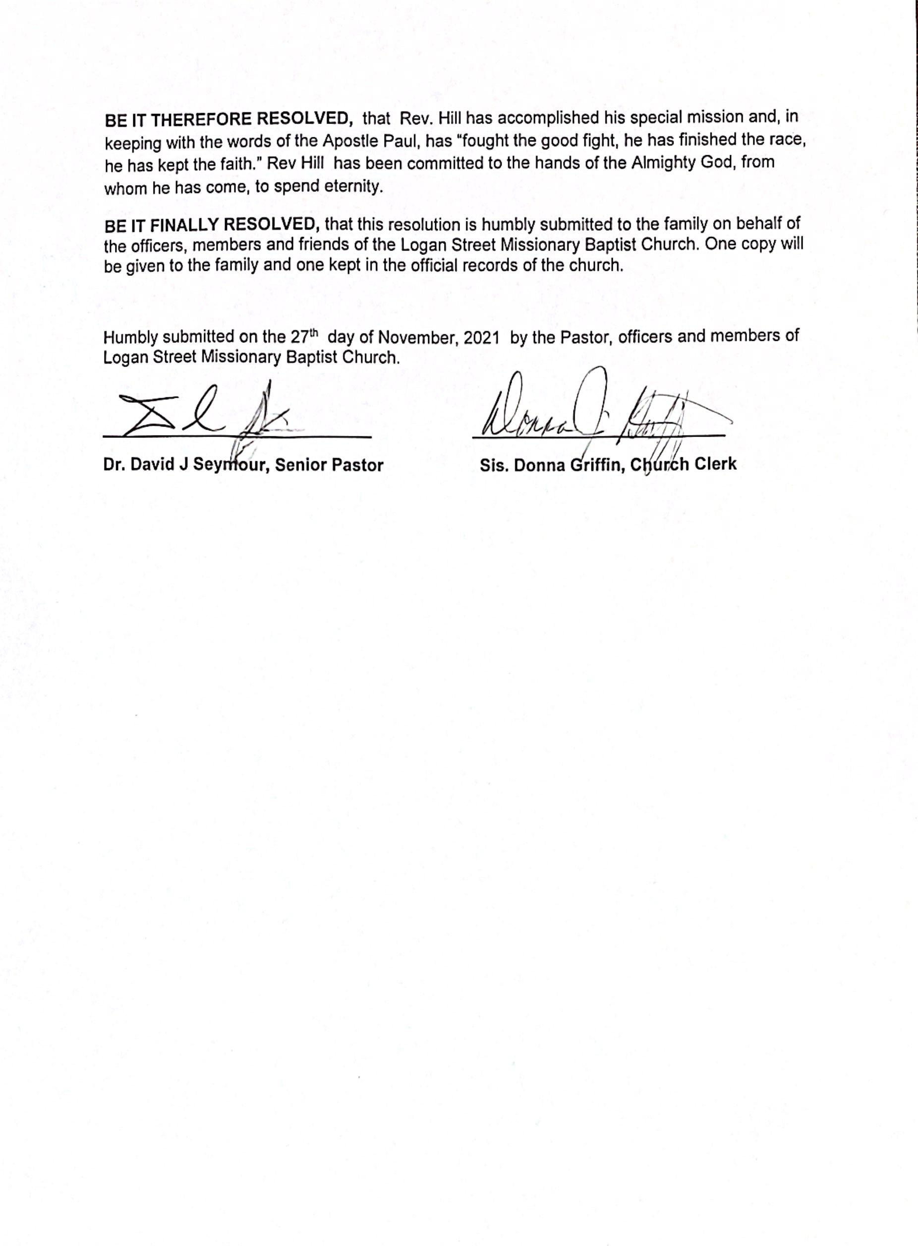 Resolution of Respect for Pas…