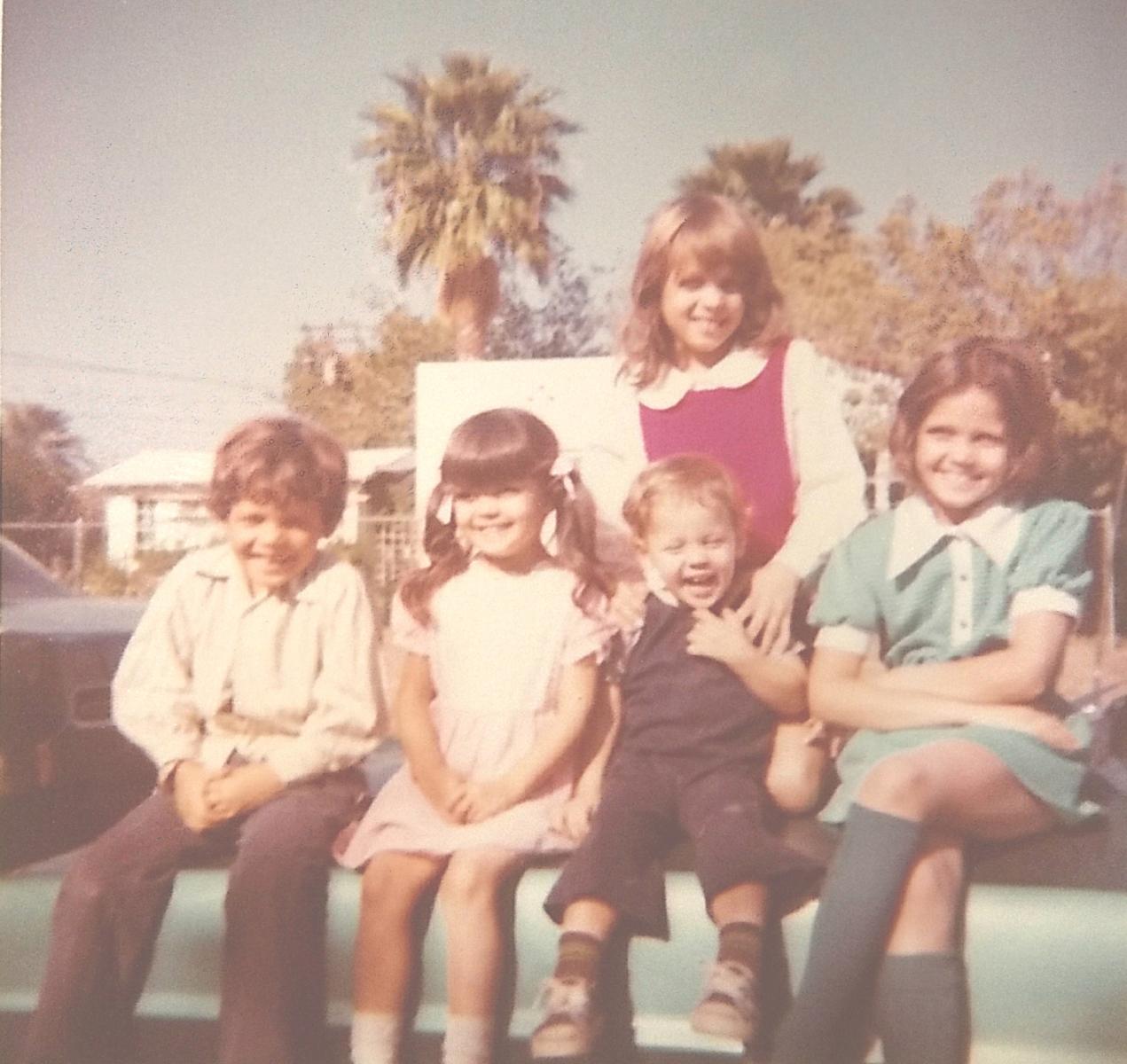 Cathy and her siblings