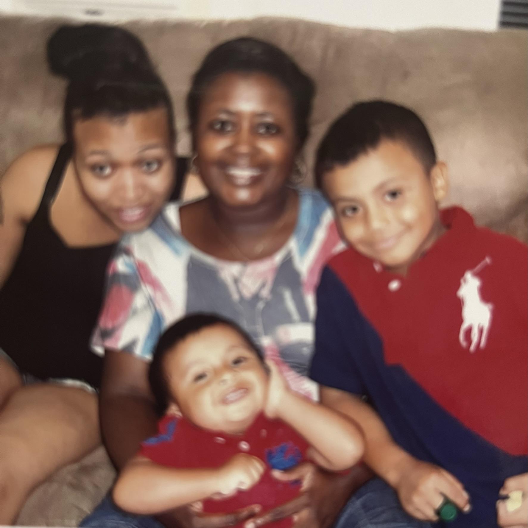 Hanging with mom and nephews …