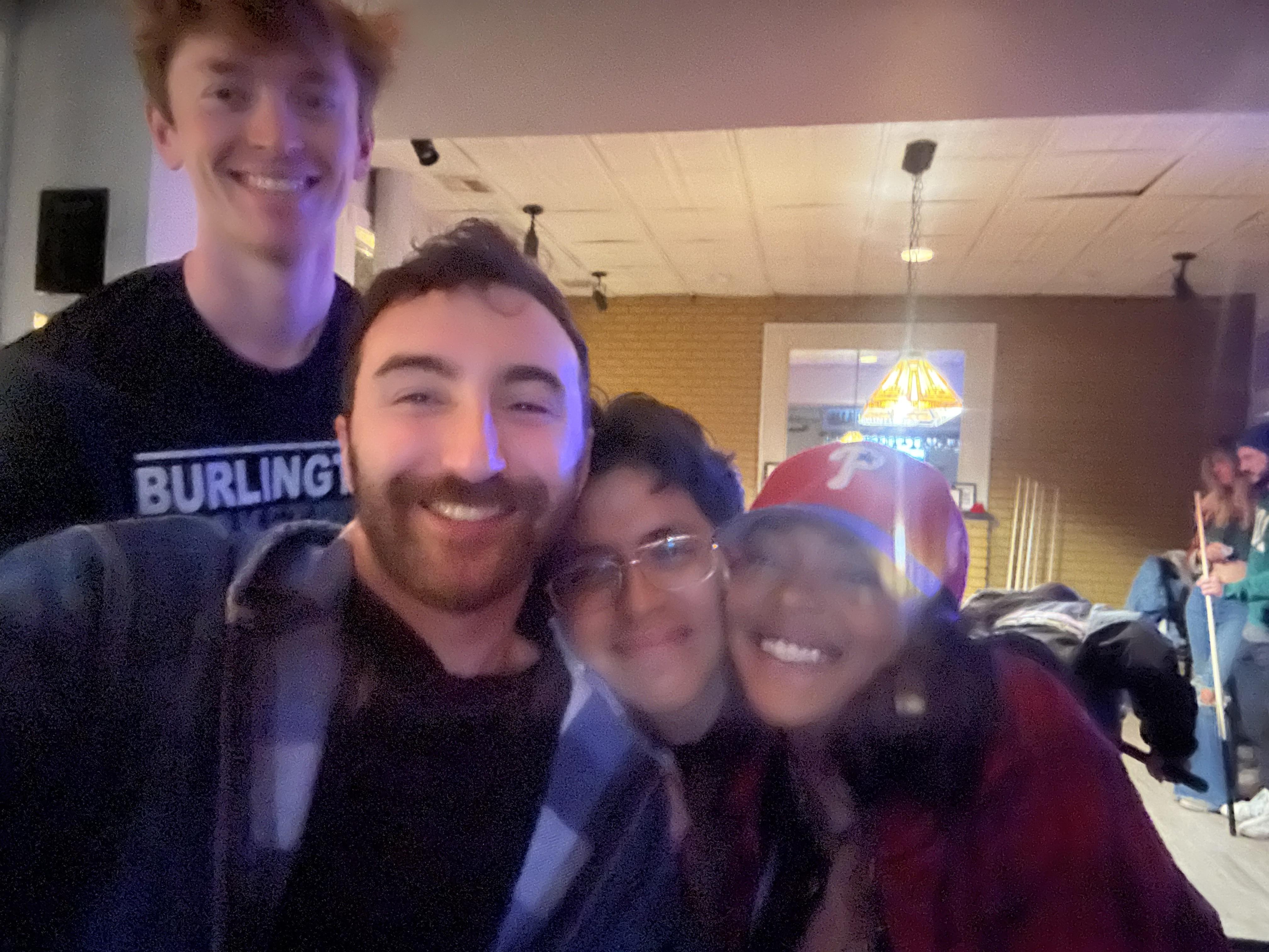 First time playing pool with …