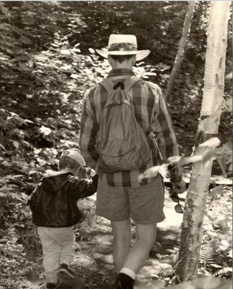 Justin and his dad, Gordon. J…