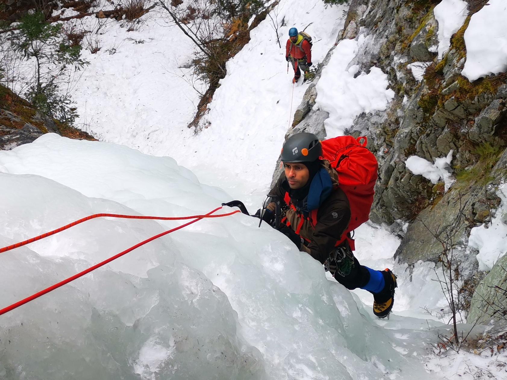 Ice climbing trip at Rambles …