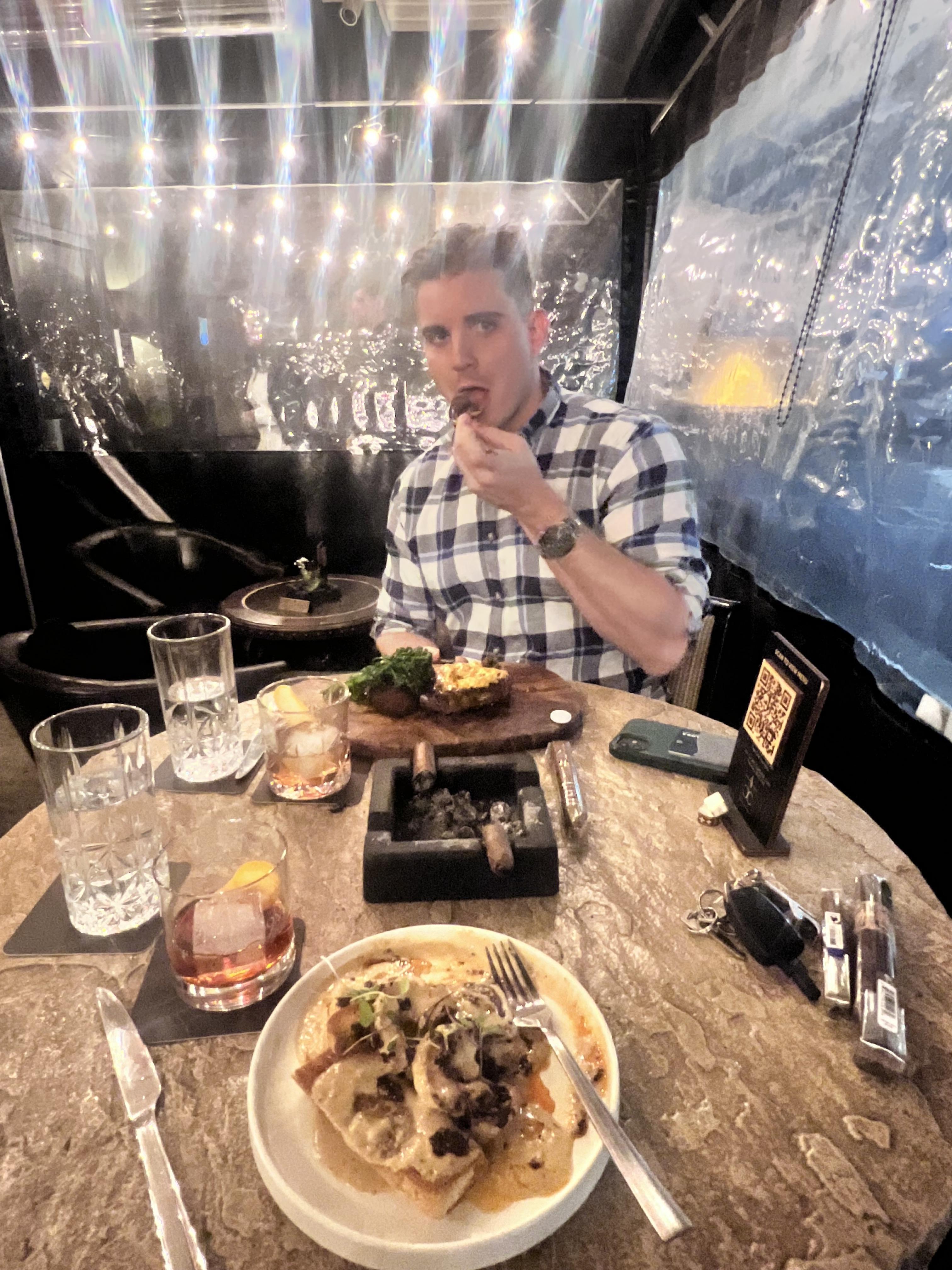 Last dinner with Evan spendin…
