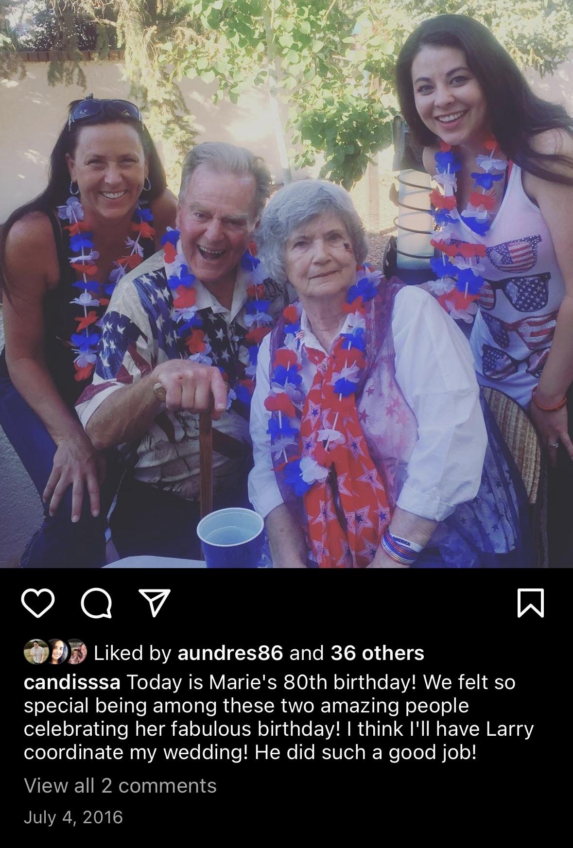 Marie’s 80th Birthday Party