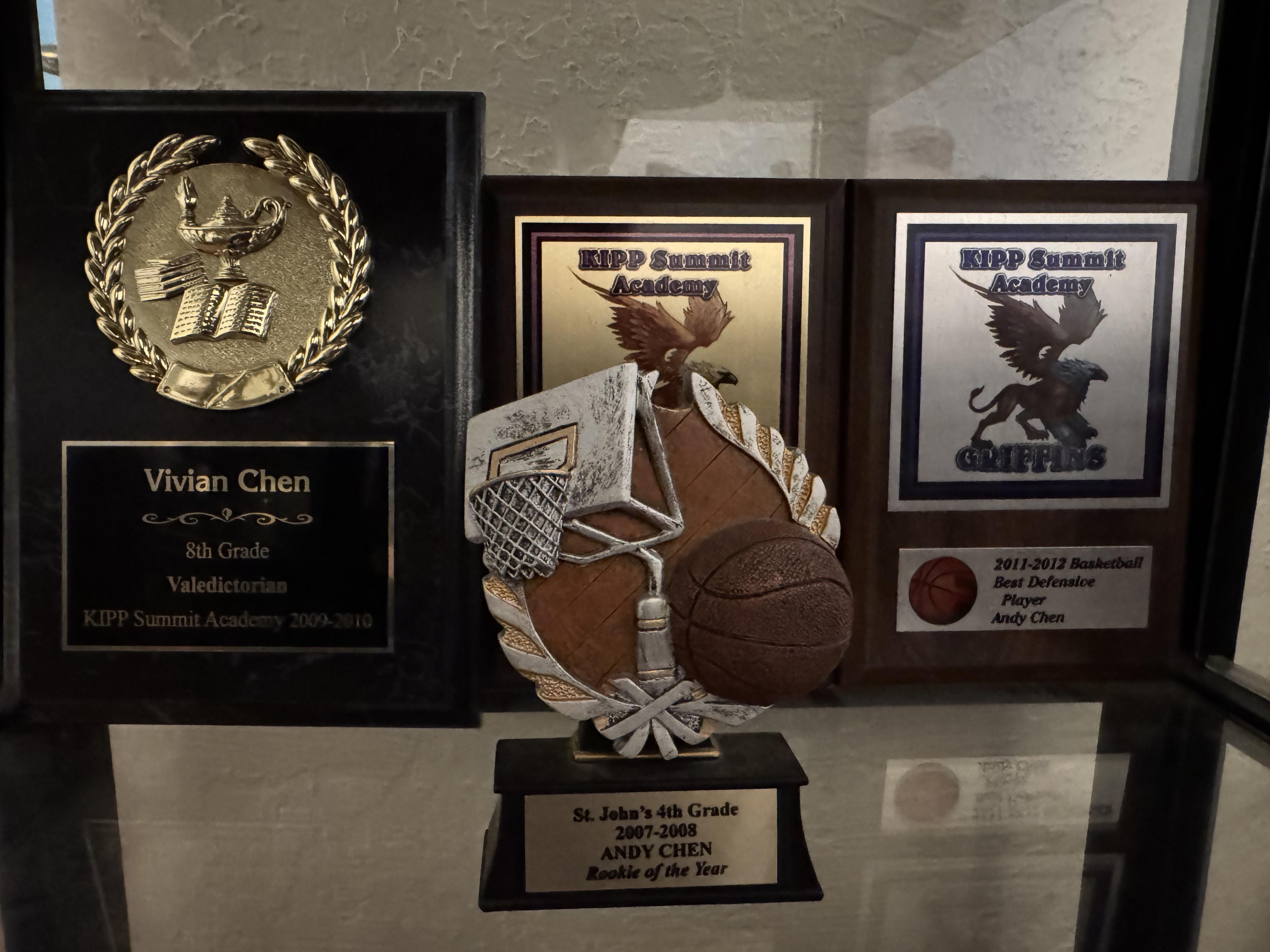 Andy’s sport medals