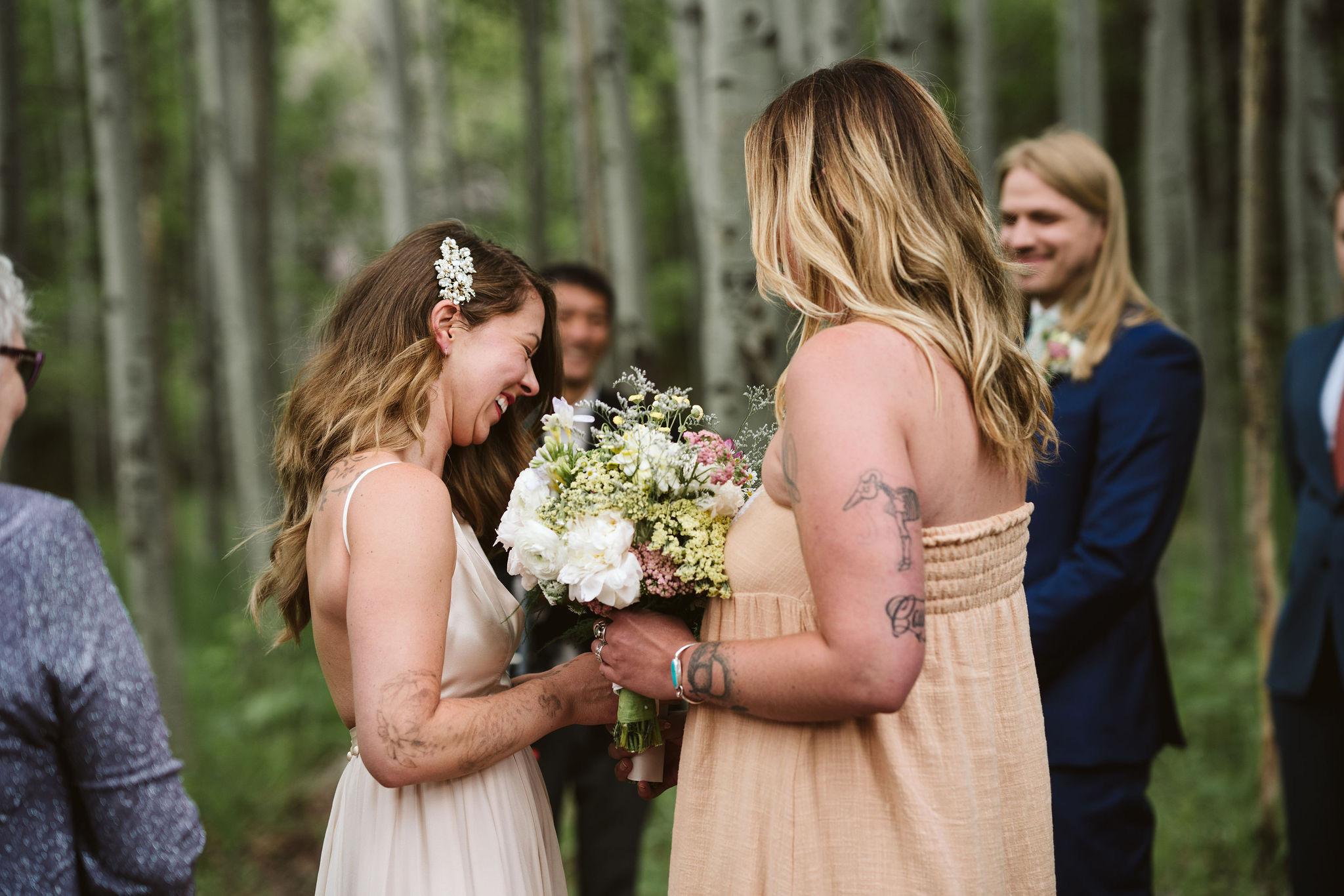 She walked me down the aisle