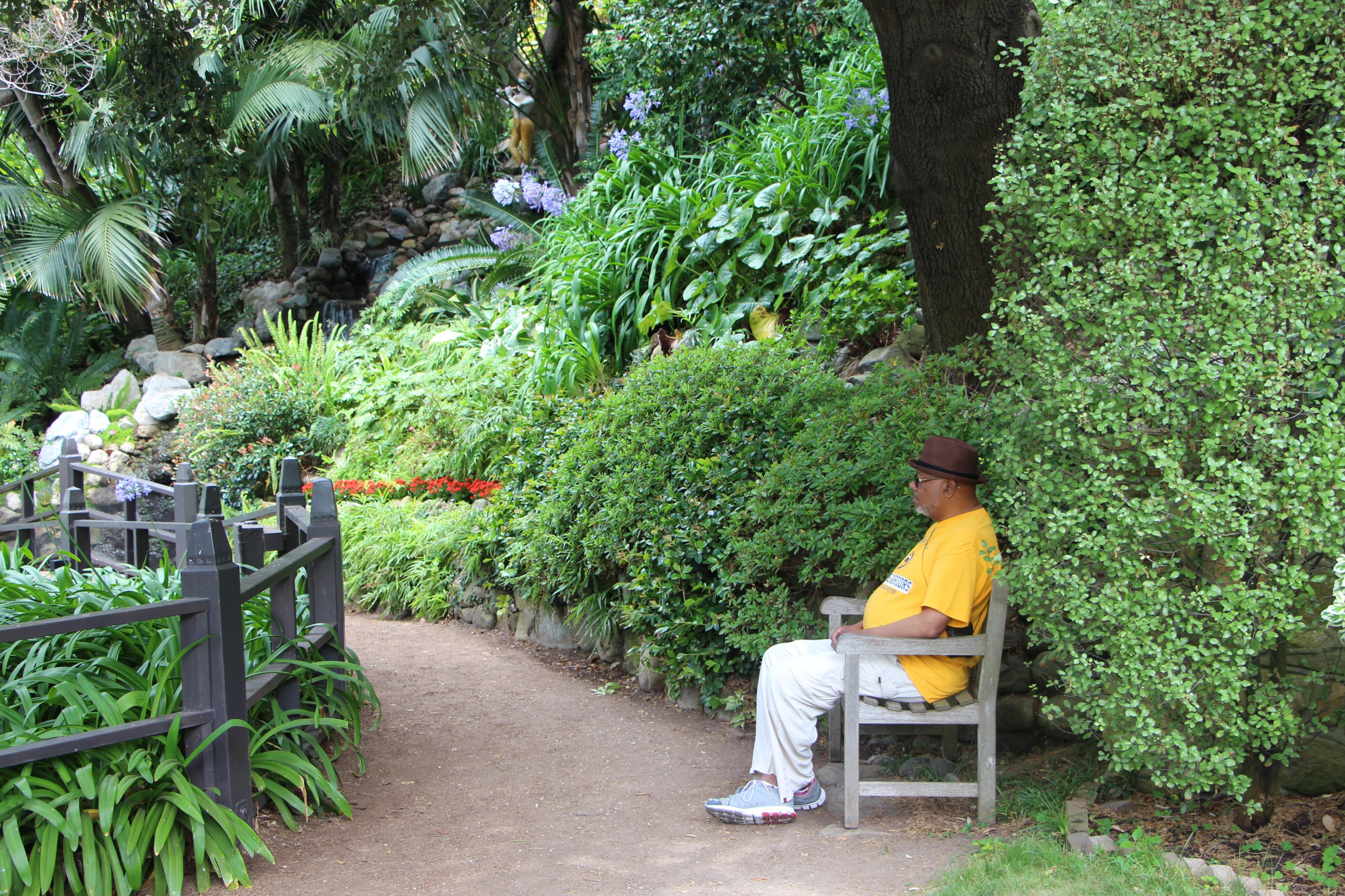 Meditating At the  Lake Shrine