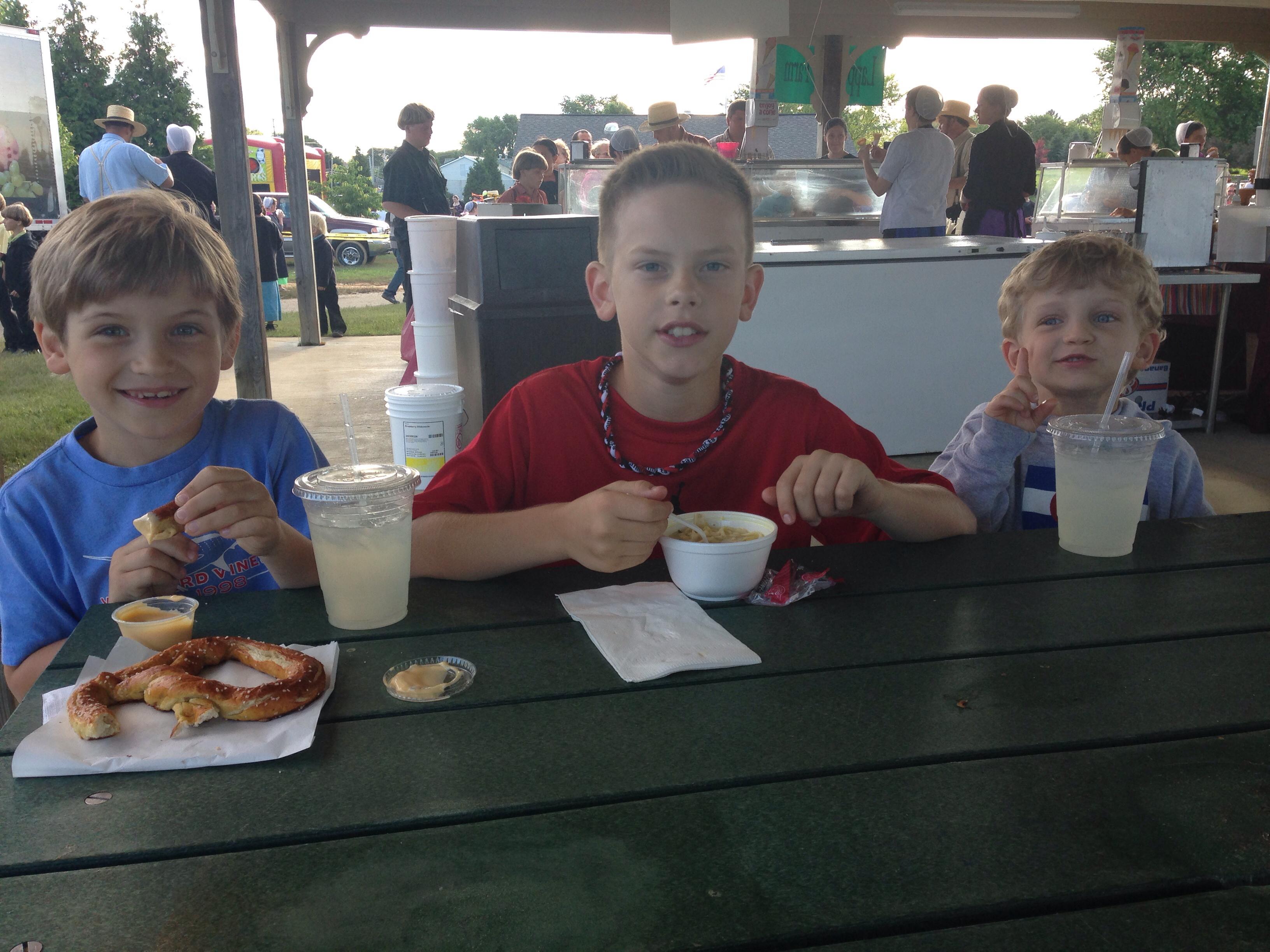 Eating some Amish delights at…