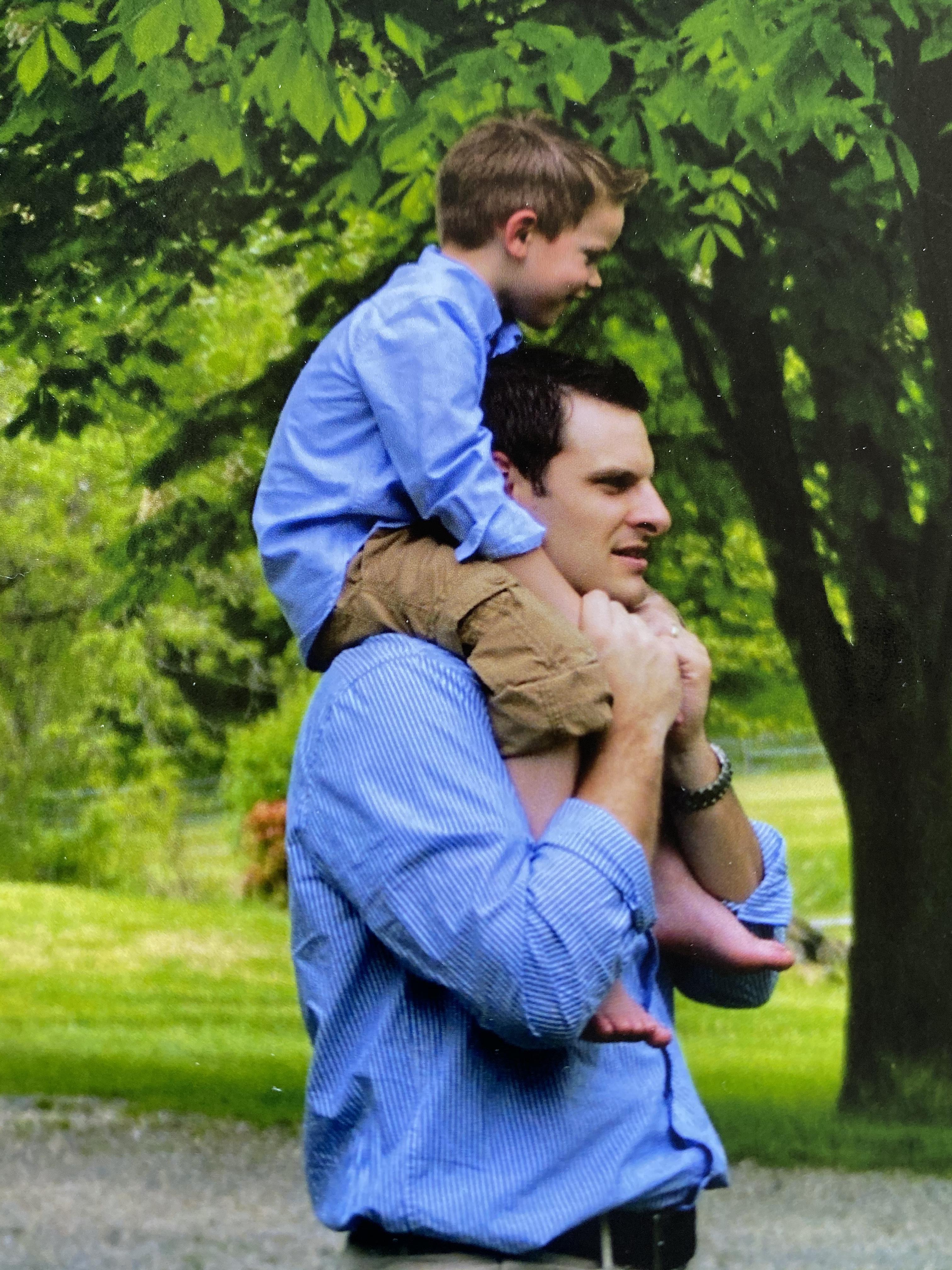 Parker and his Dad at our wed…