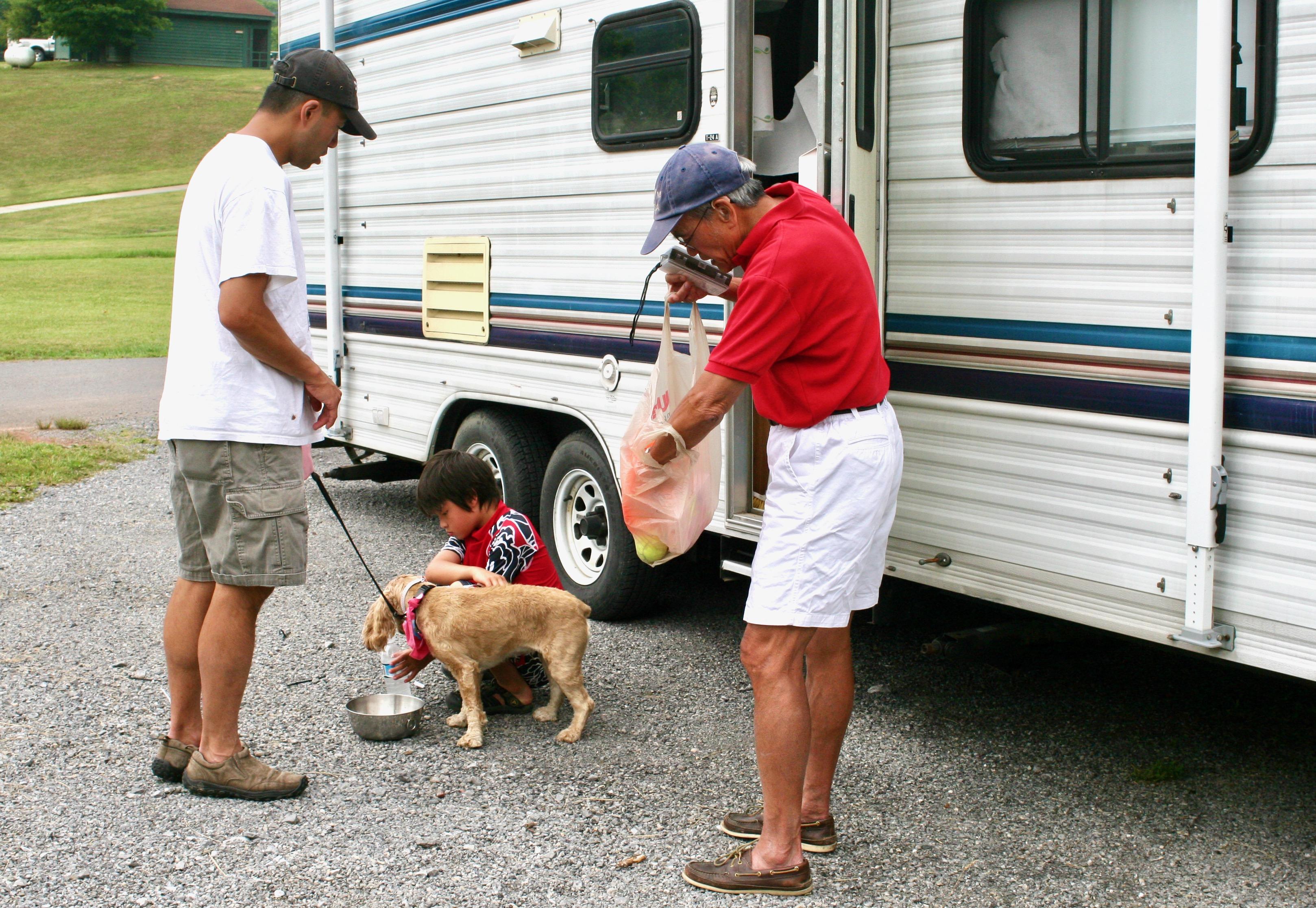 Camping with Dave's family in…