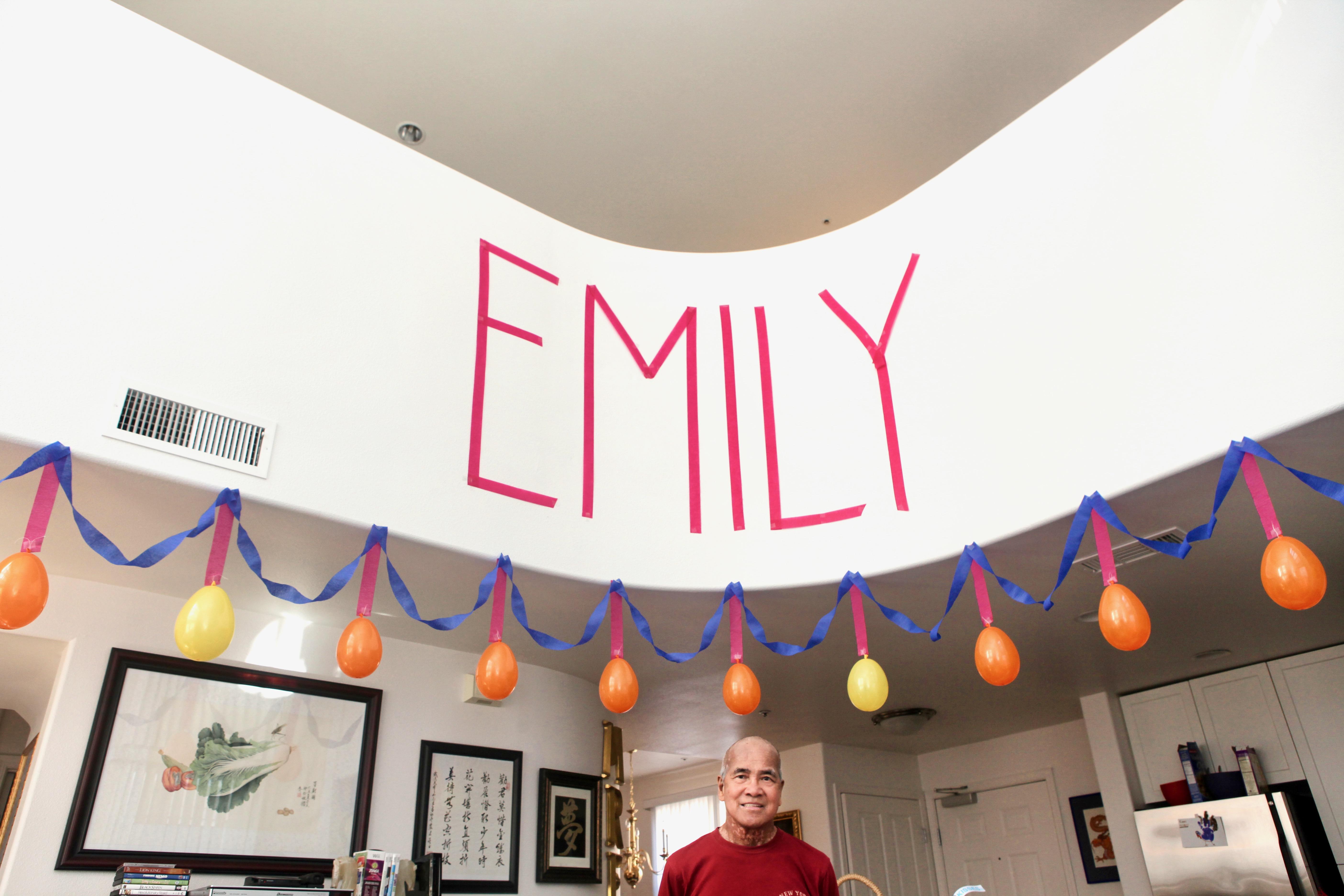 Fu-Tin decorates for Emily's …