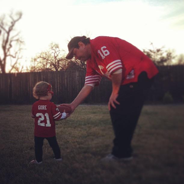 Dad with grandchild number 1,…