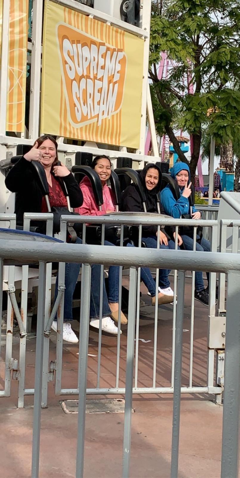 Getting on the crazy rides