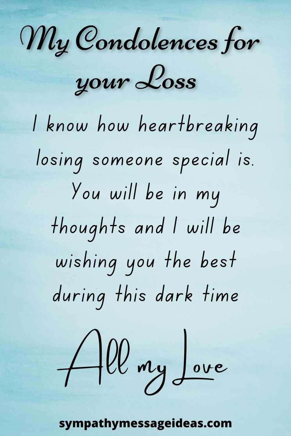 Sending out condolences to yo…