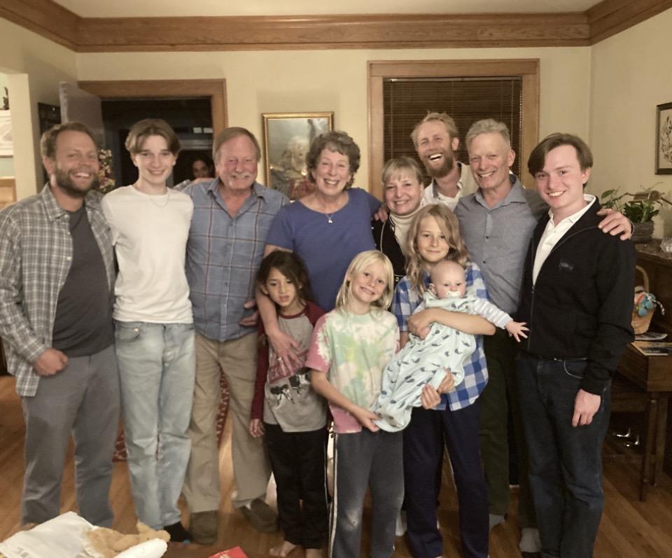 Linda with family and friends