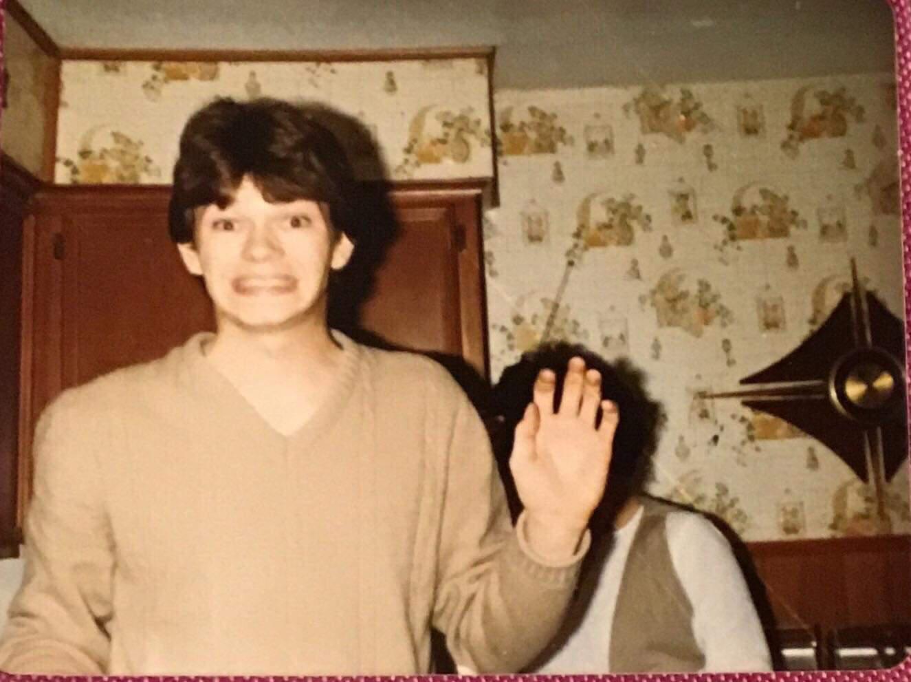 A young Steve goofing around