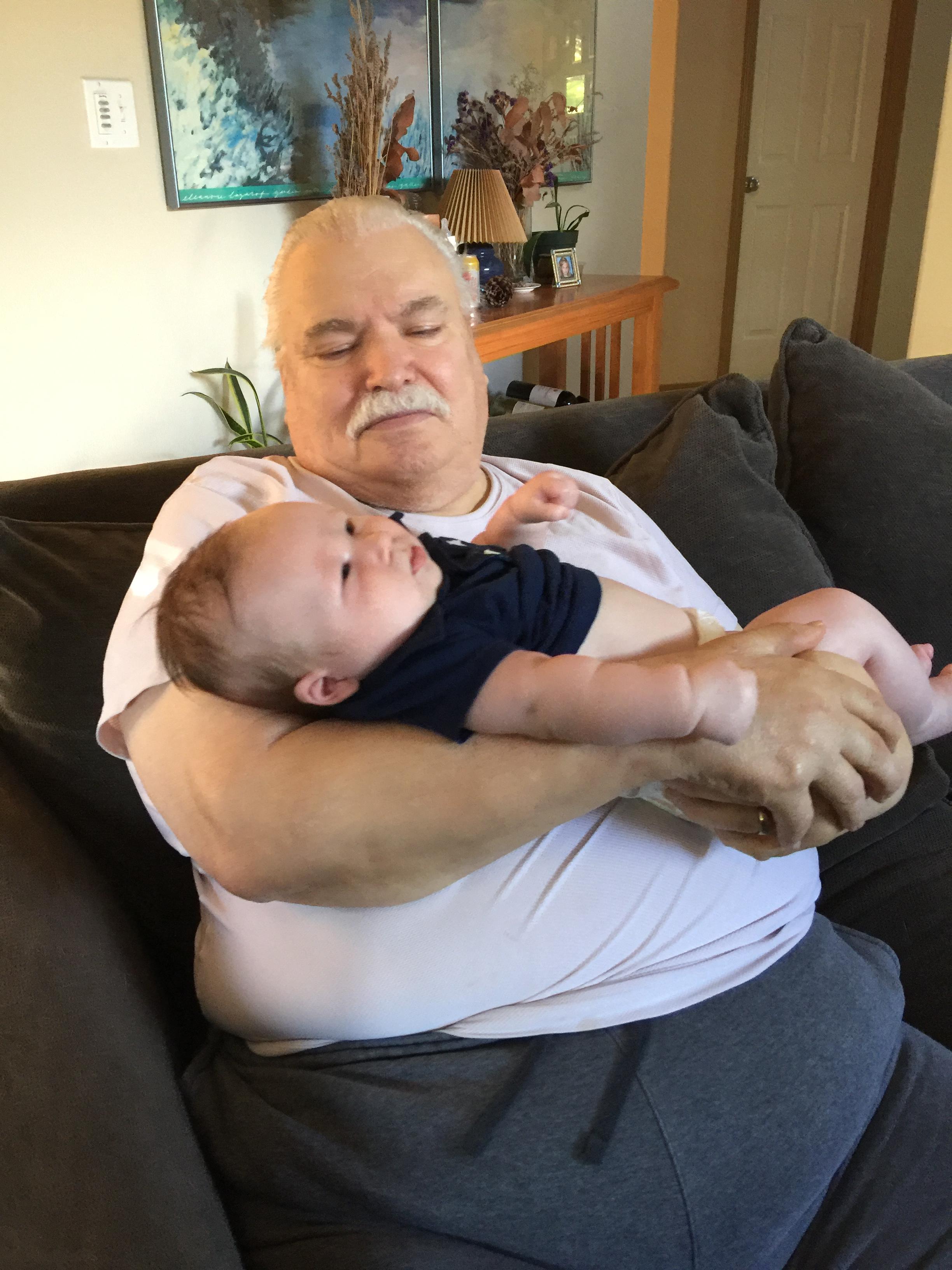 Grandpa with his youngest gra…