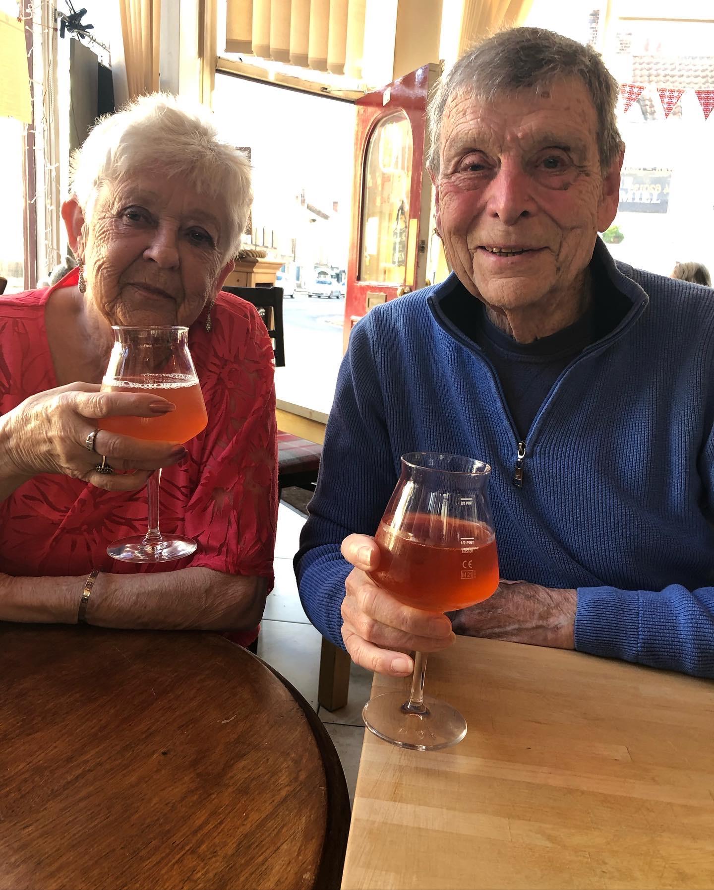 Enjoying a fruit cider in York