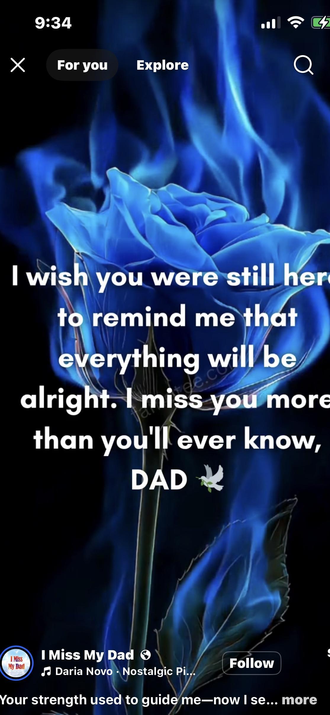 I miss being able to talk to …