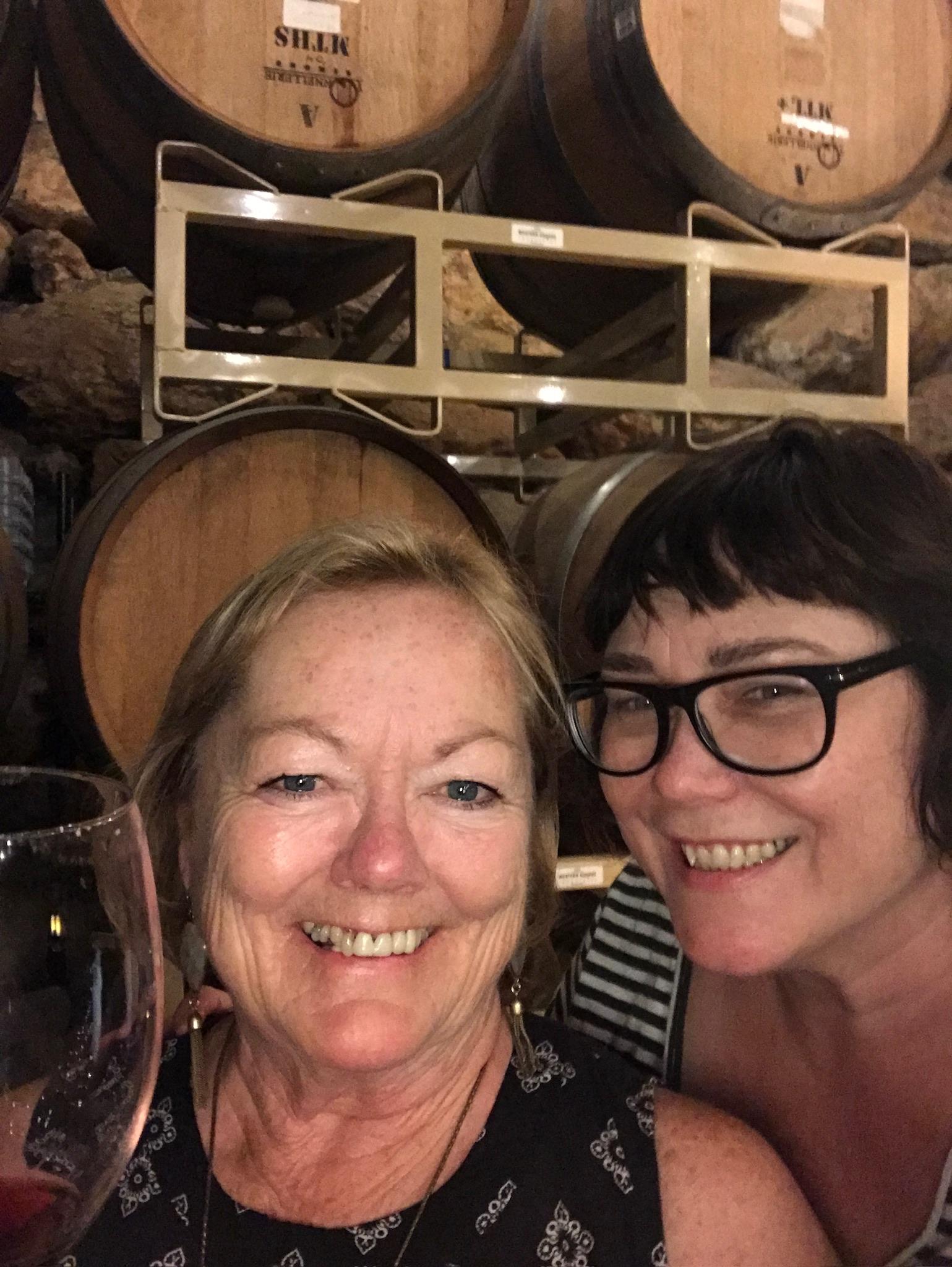 Julie and Susan at a tasting …