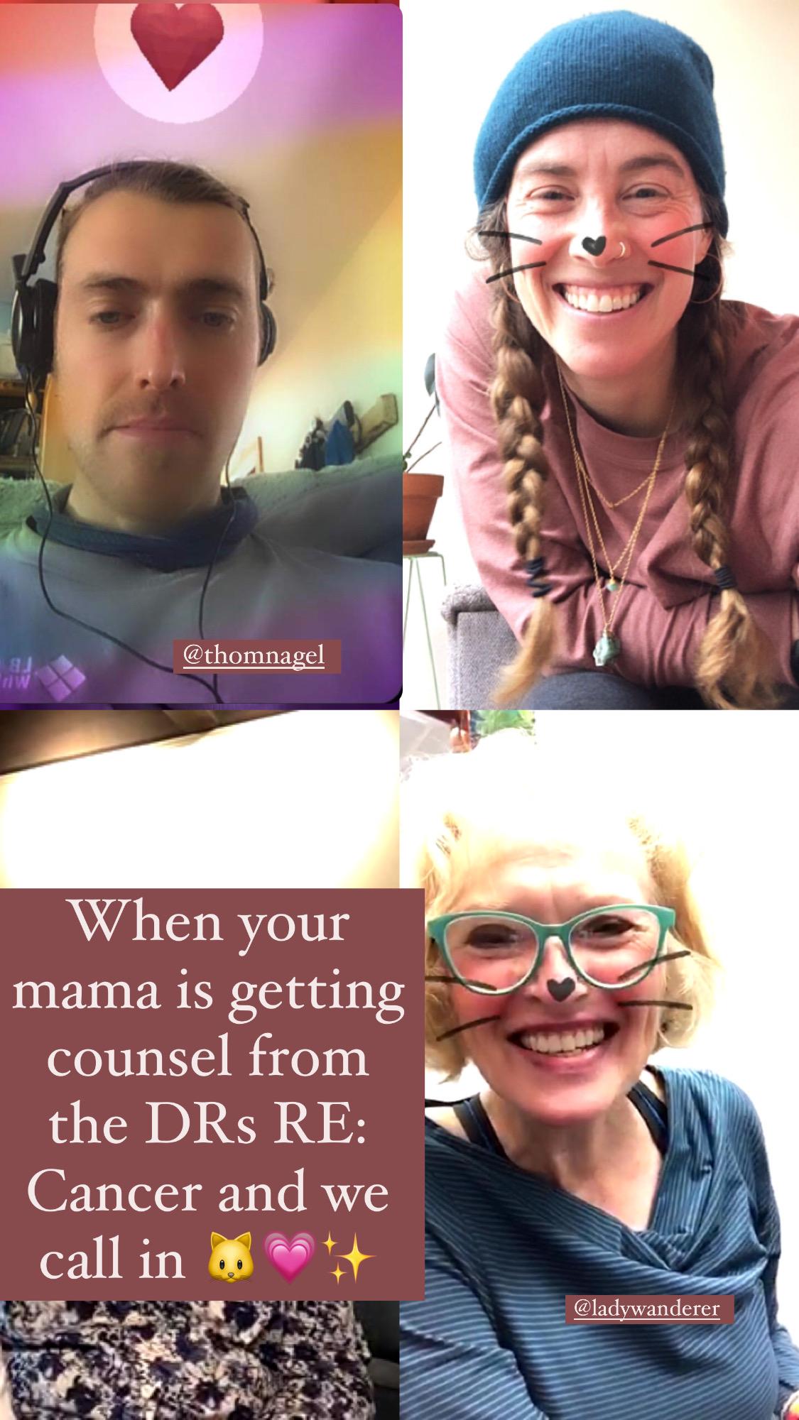 We all gathered on the phone …