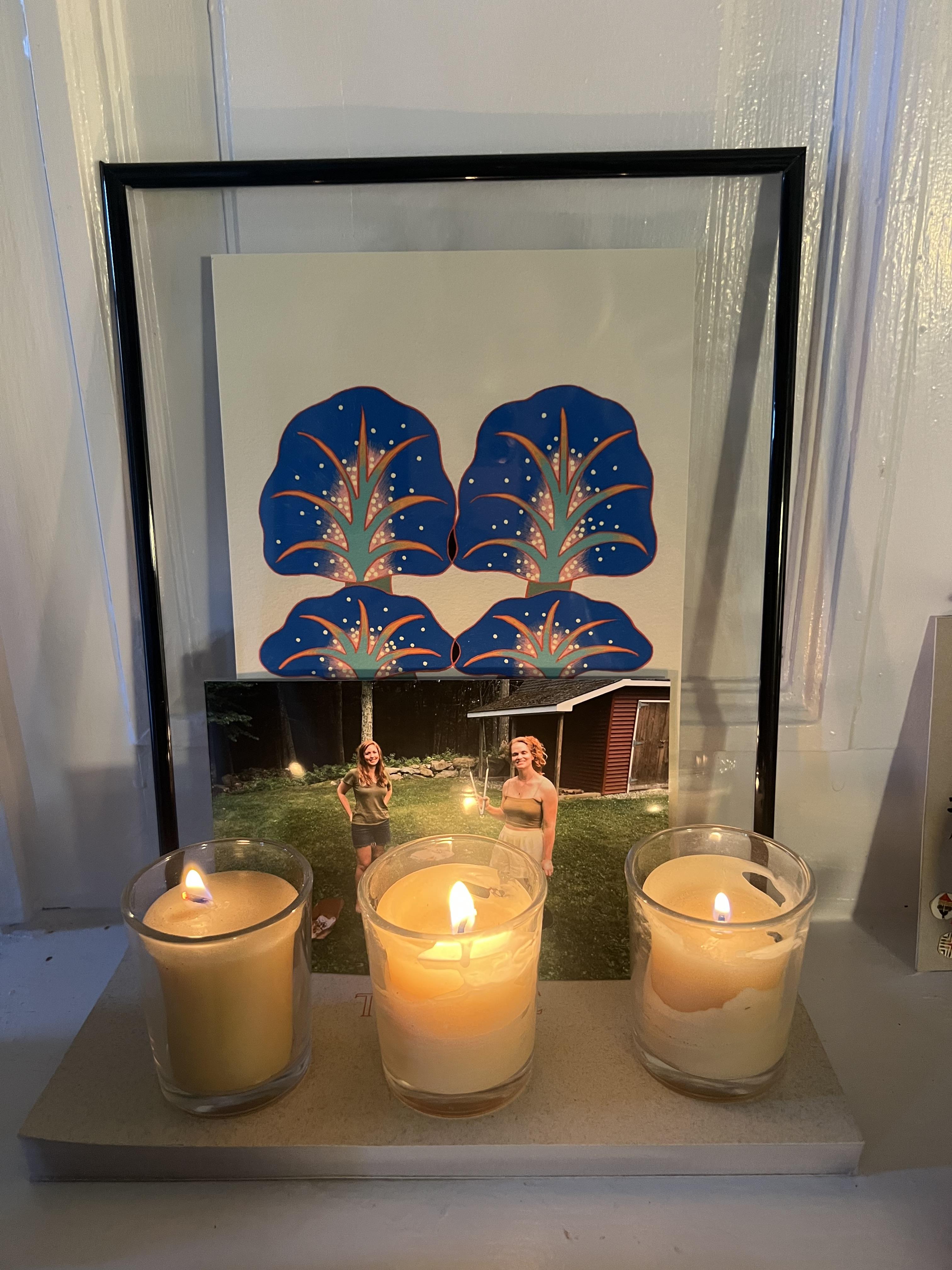 Two candles from the memorial…