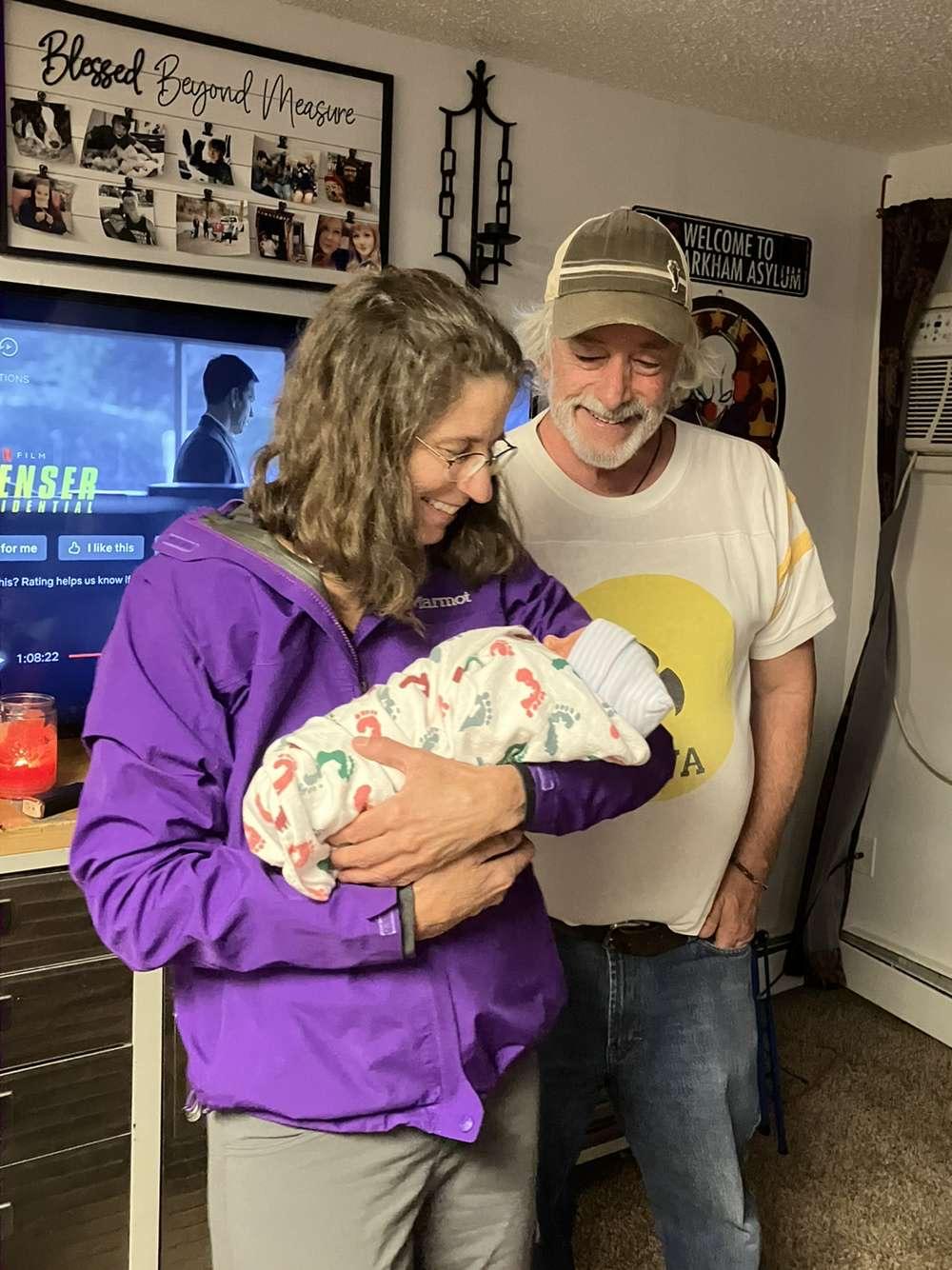 Seeing his first granddaughte…