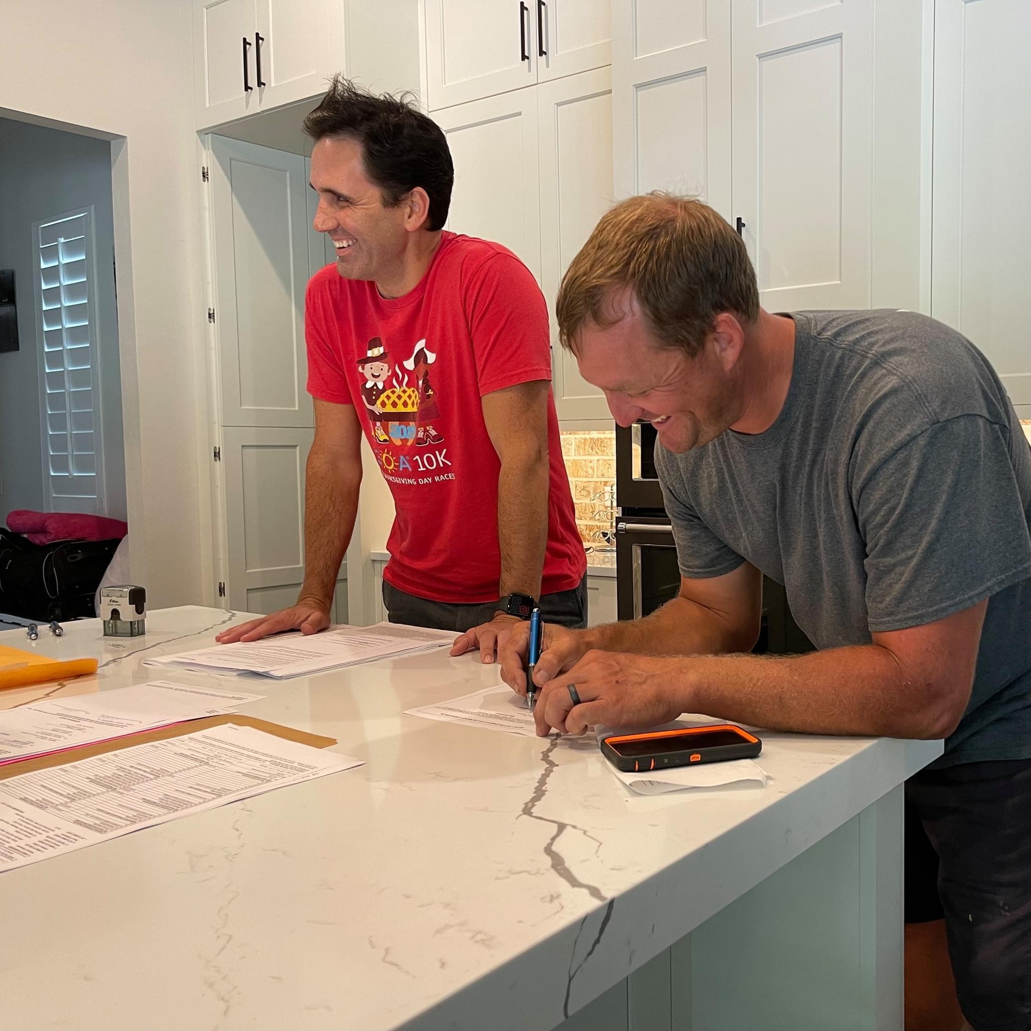 Jonathan and William celebrat…