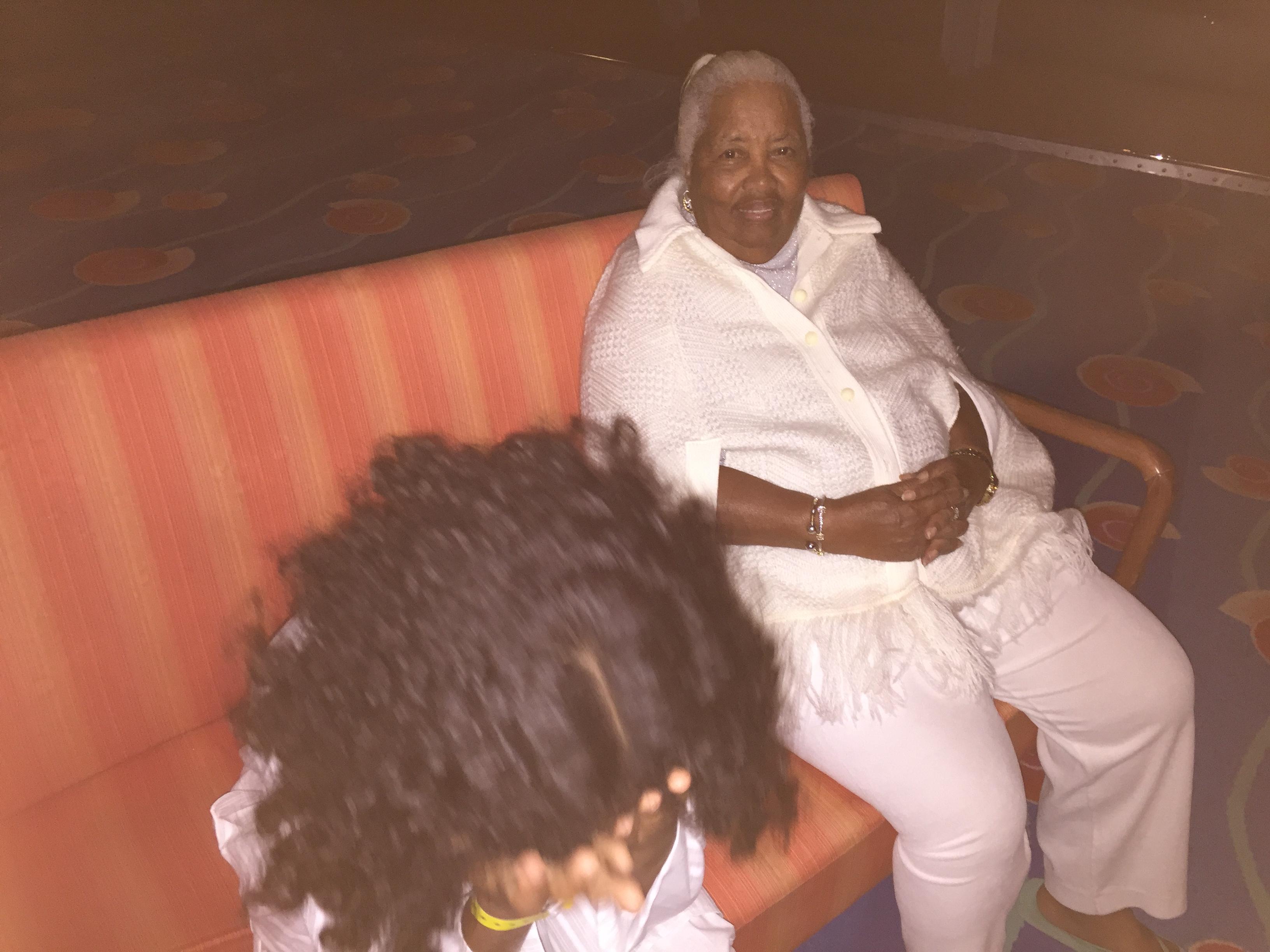 Grandmom and Gabe joking arou…