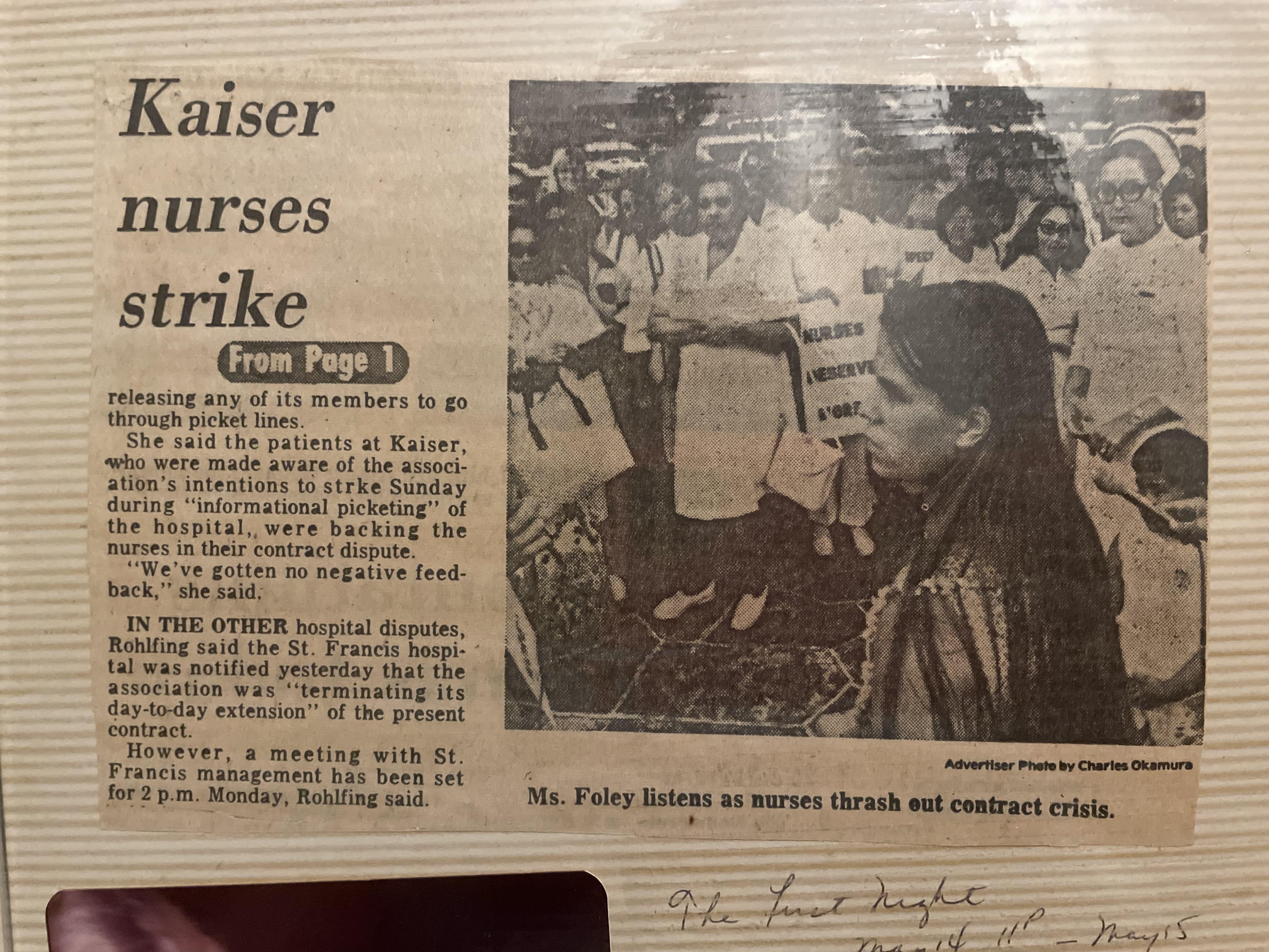 Mom in the newspaper