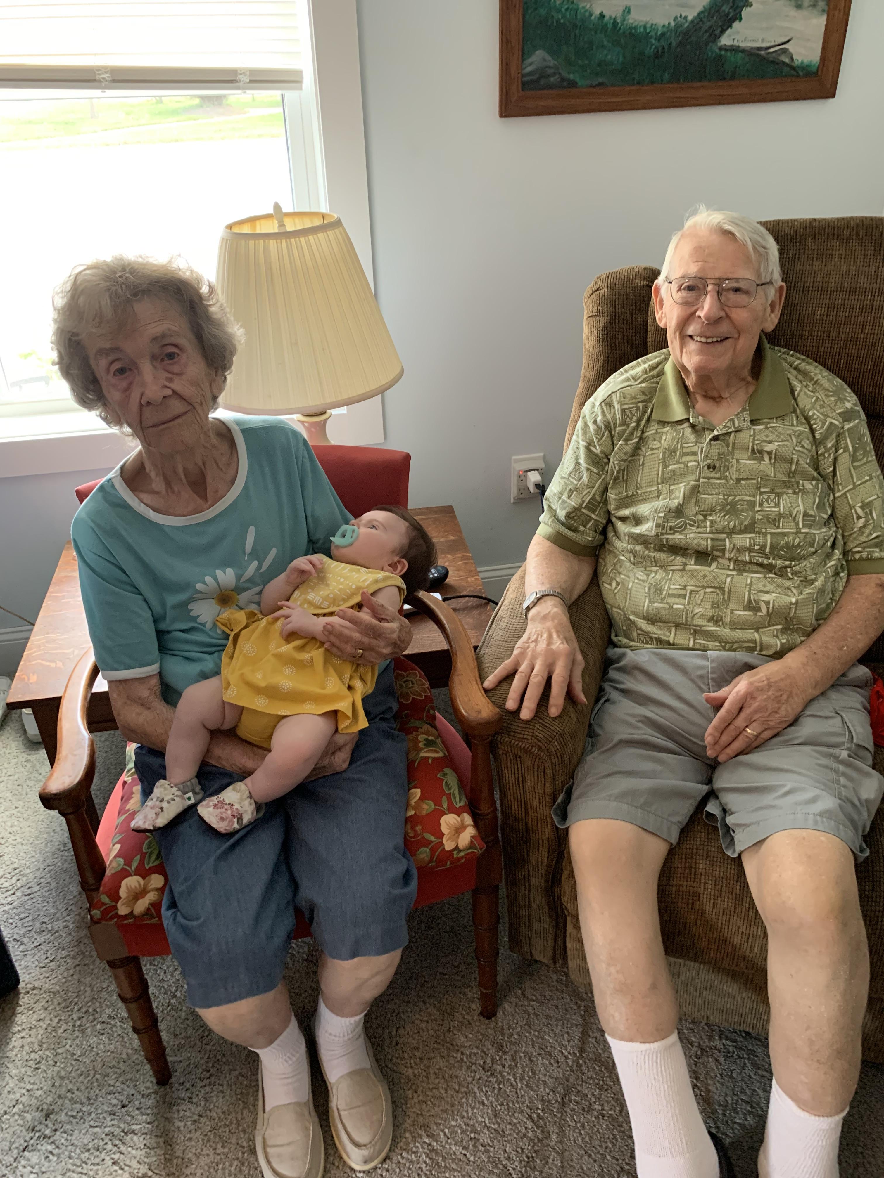 Meeting their great grandbaby…