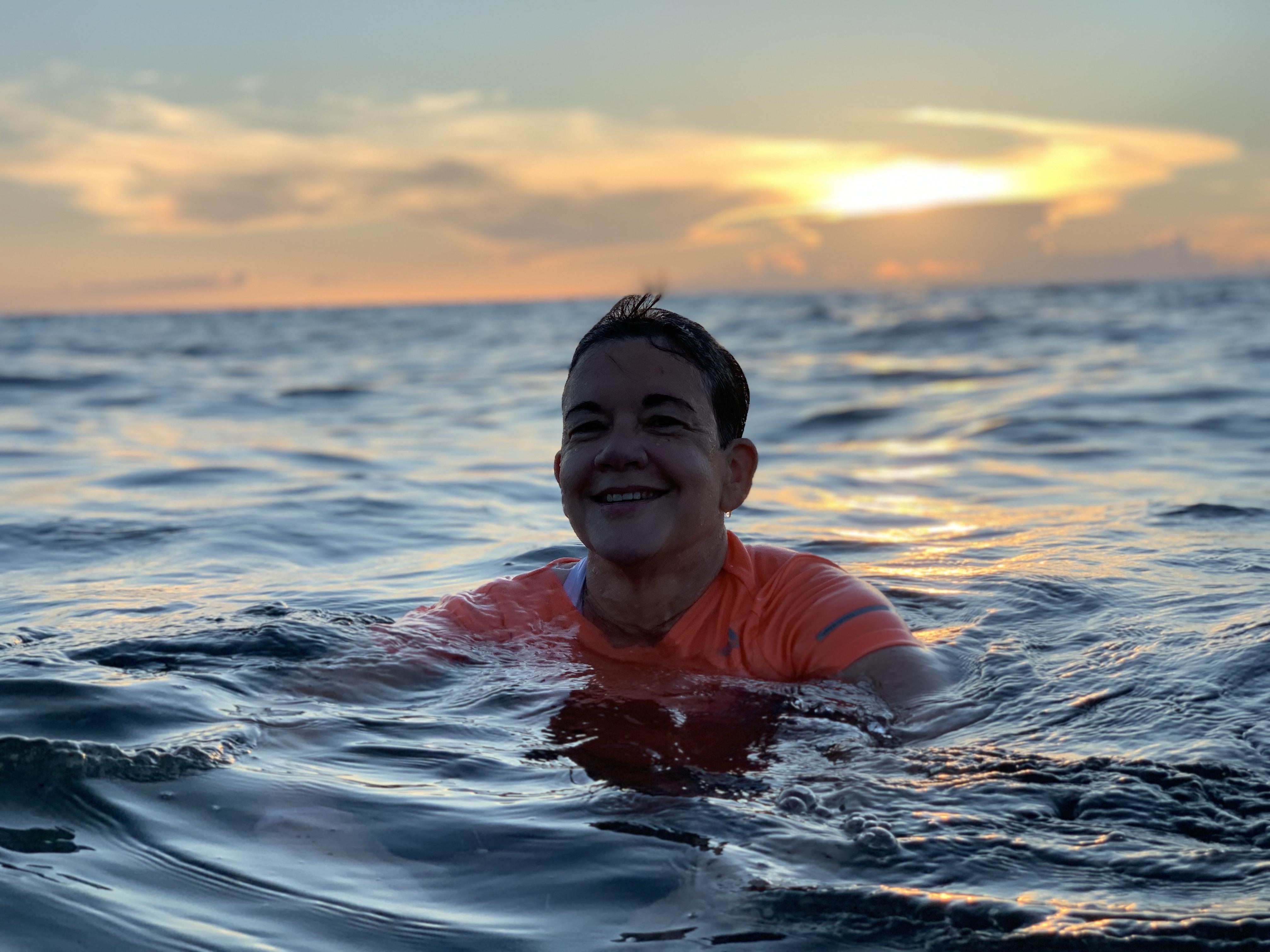 Sunrise in the sea