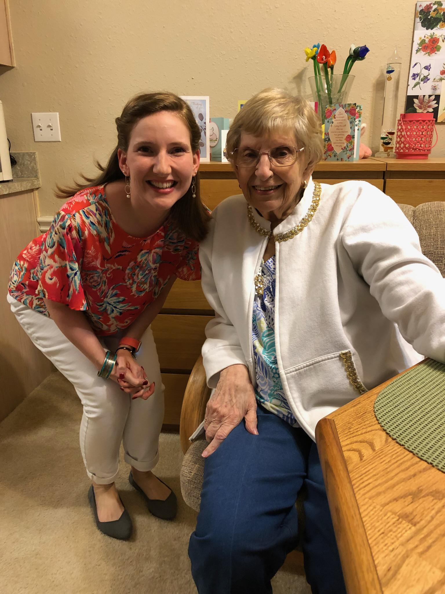 Grandma with Kara in her Broo…