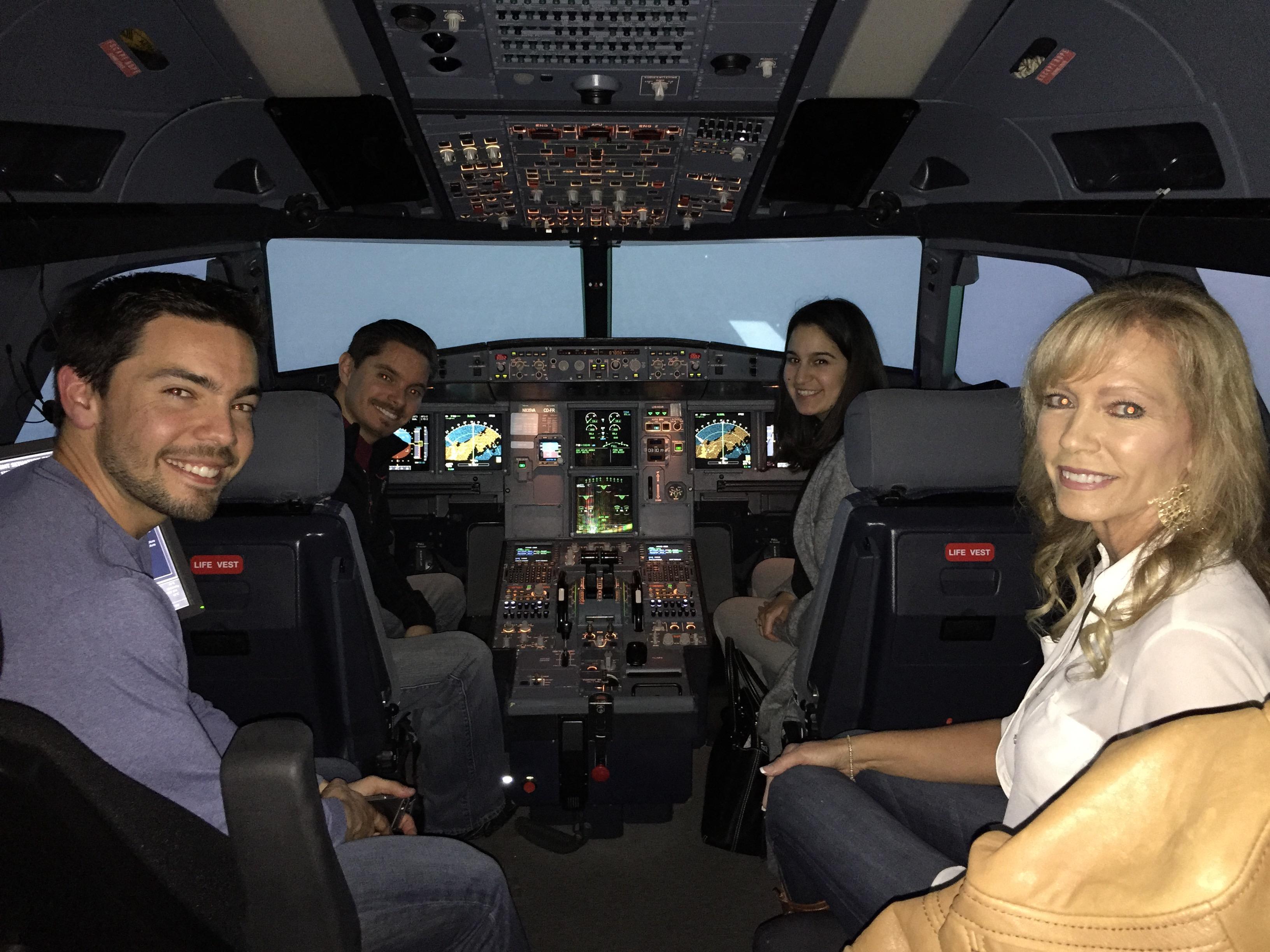 Flying the simulator