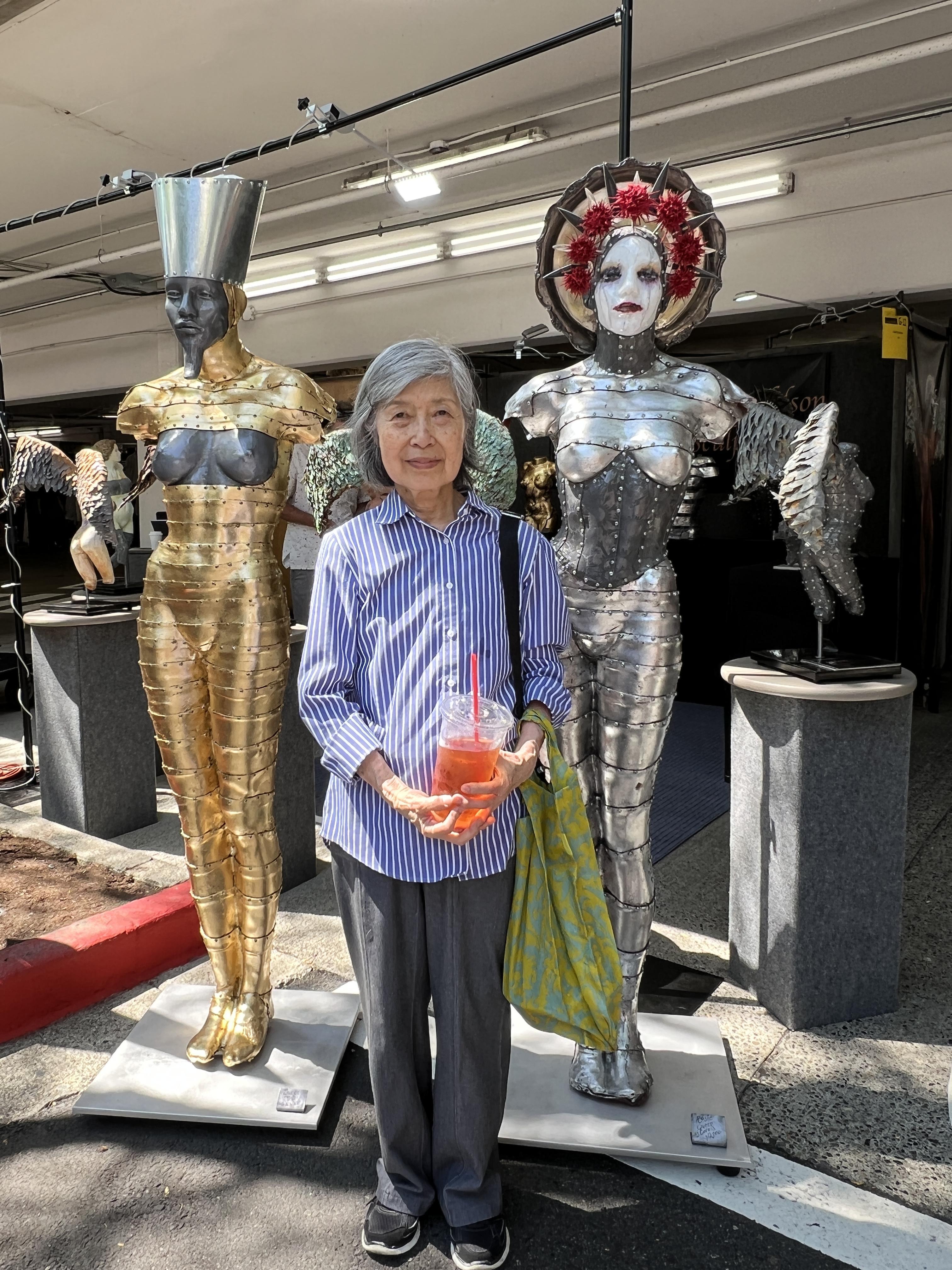 Enjoying Bellevue Arts Fair.