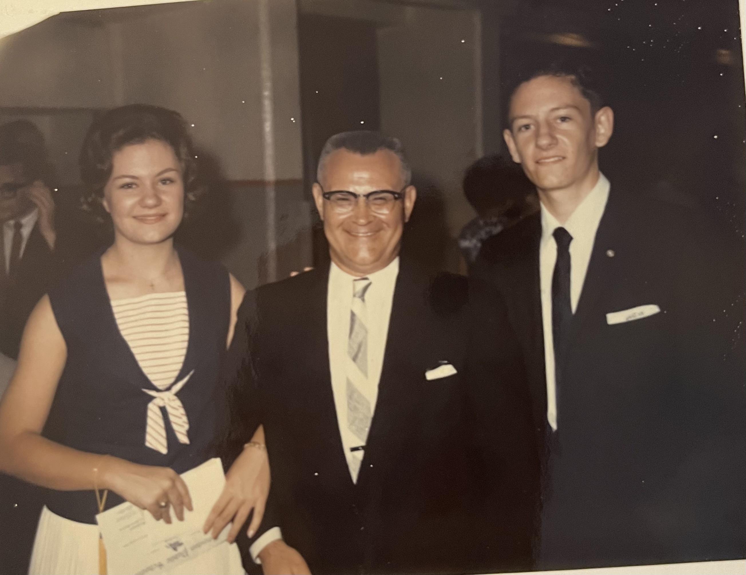 Linda on the left, Gene Garne…