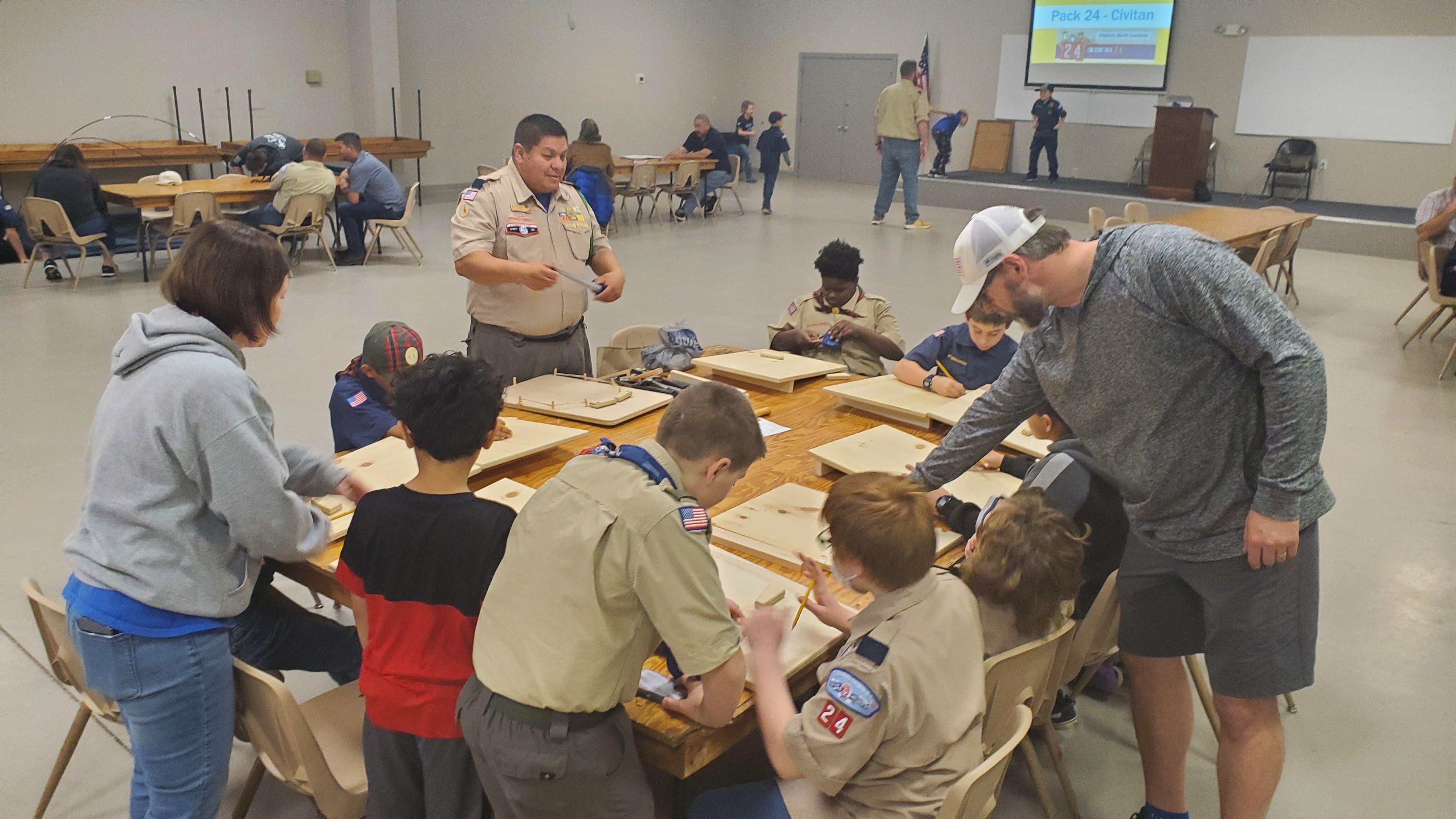 Omar showing the Cub Scouts h…