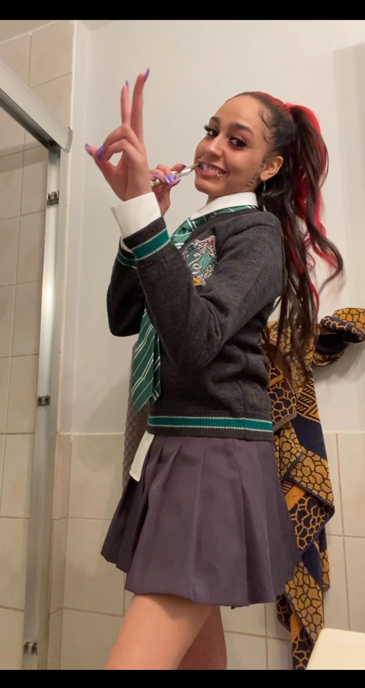 She dressed up as a character…