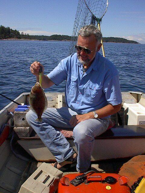 Gerhard in his boat with the …