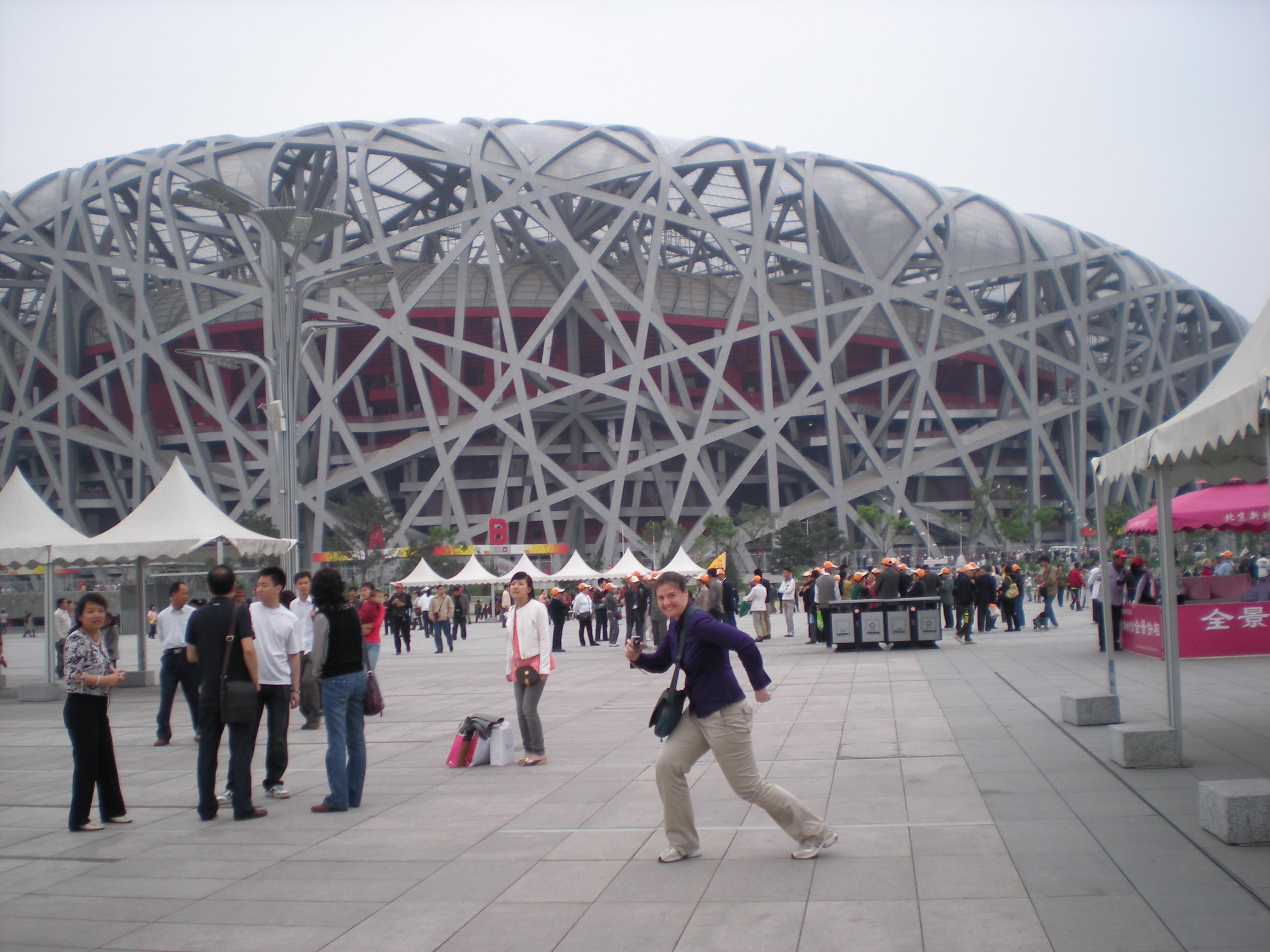 Beth posing in front of the B…