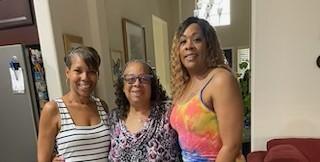 Visiting Deborah at her home …