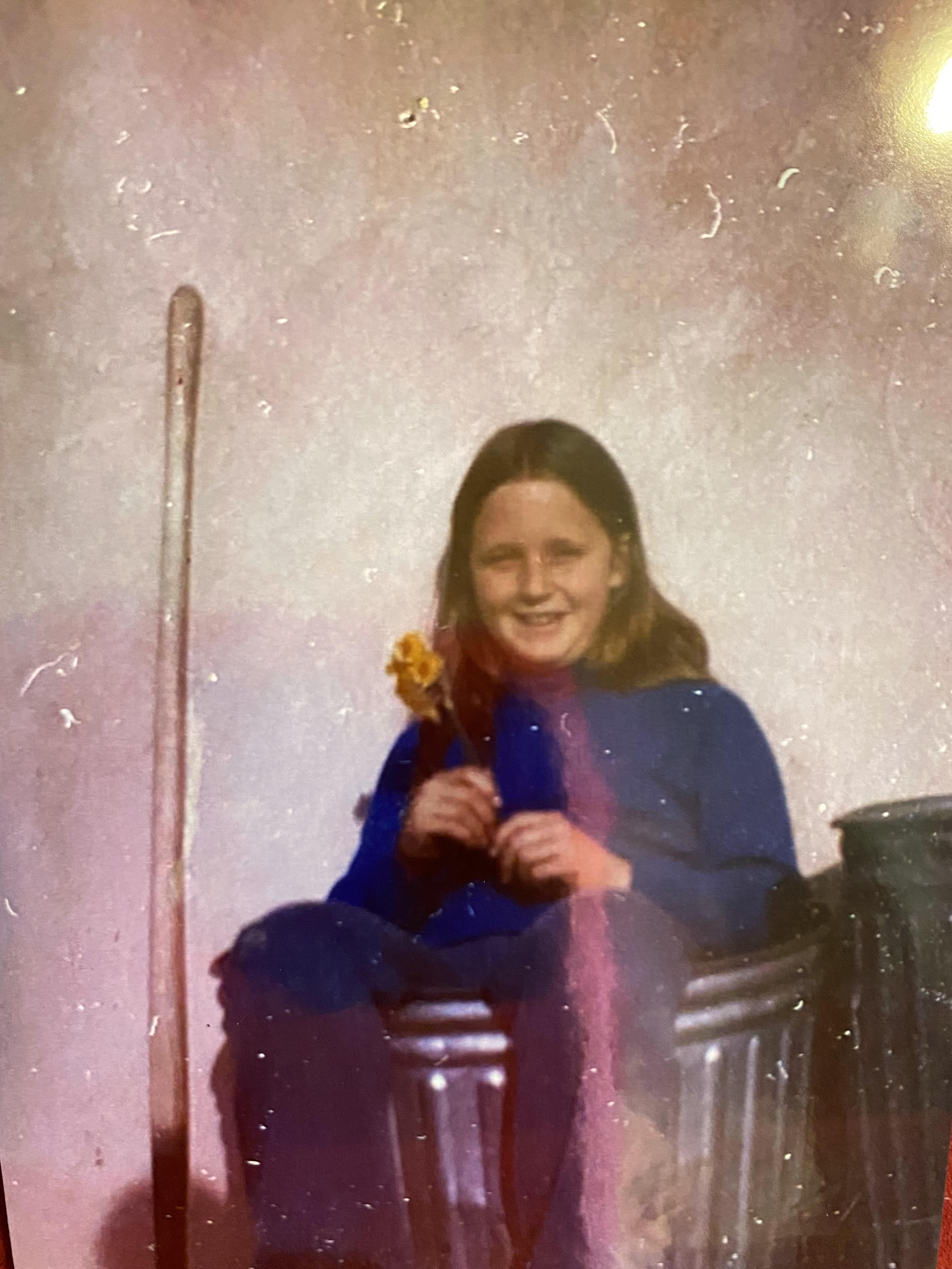 Posing in the trash can with …