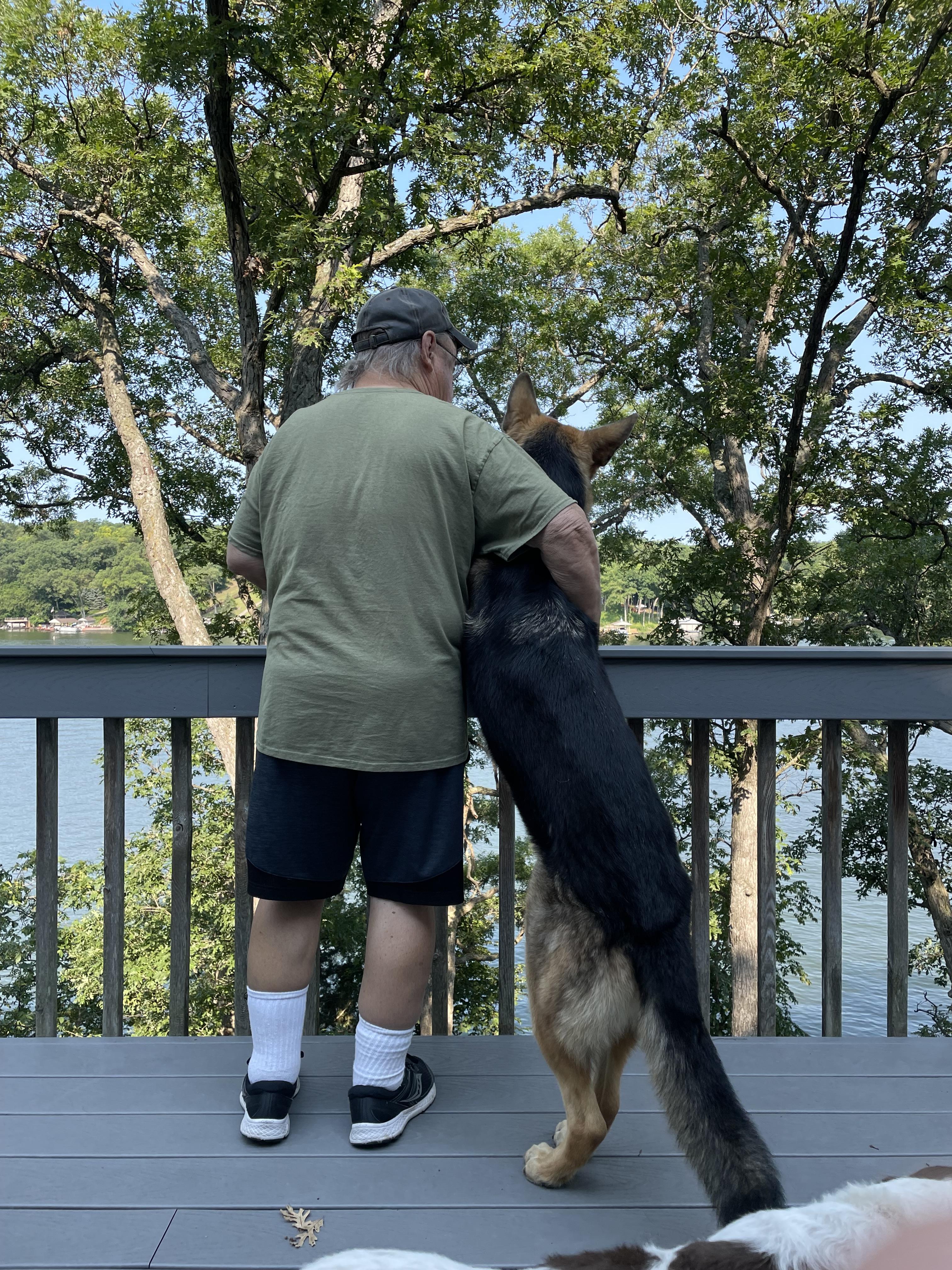 Ev and Kerby at the lake
