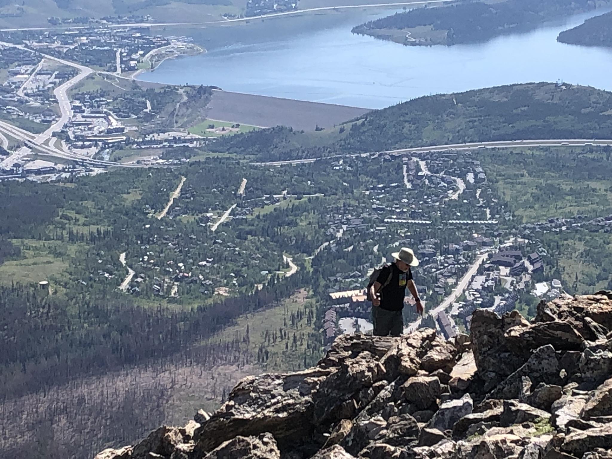 Karl climbing to the top, wit…