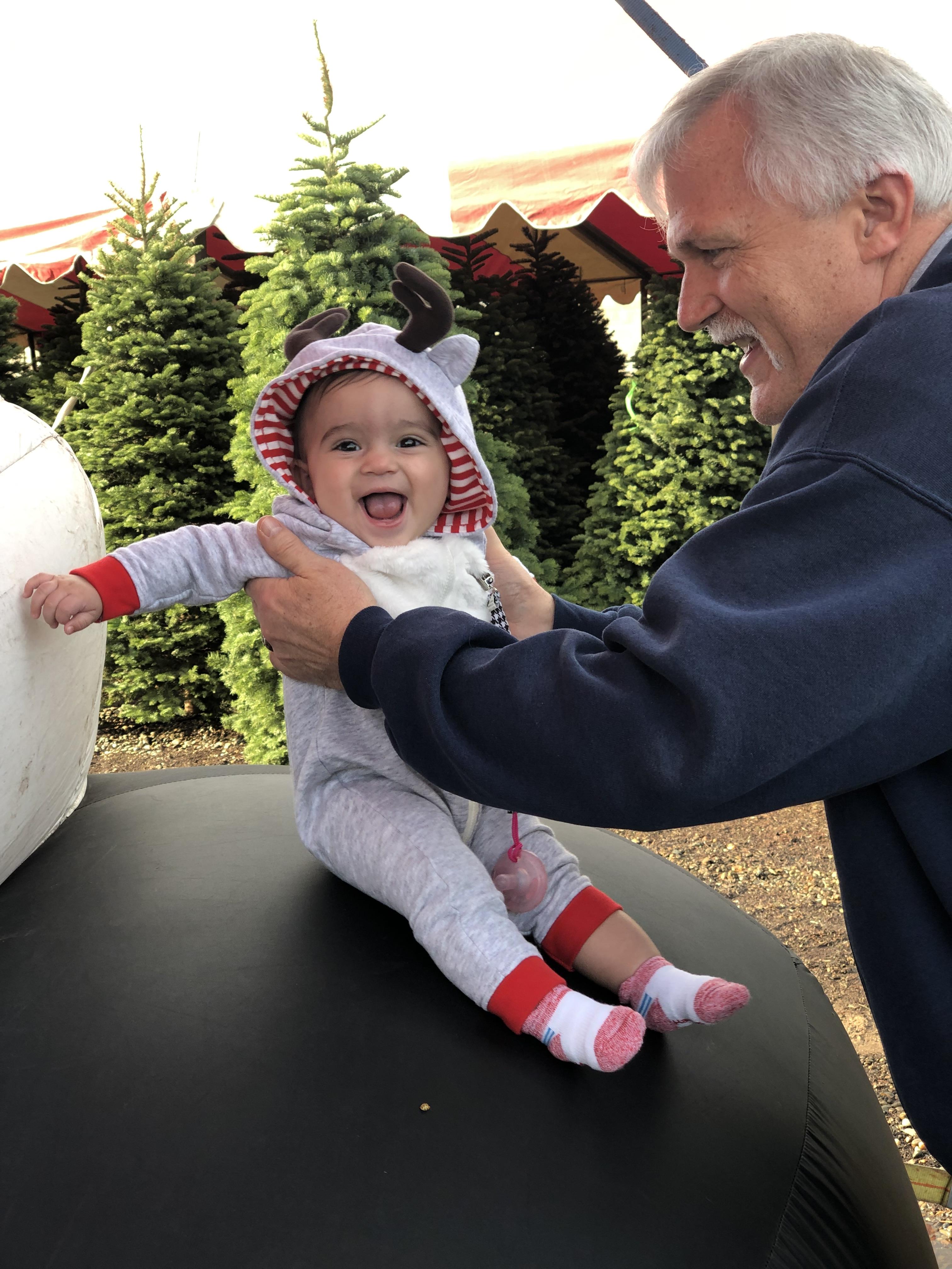 Tegan and Grandpa having fun …