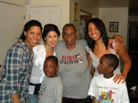 Mom with here grand kids, Che…