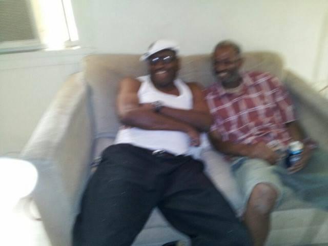 With his younger brother