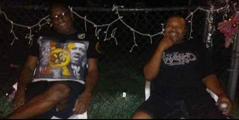 With his brother from another…